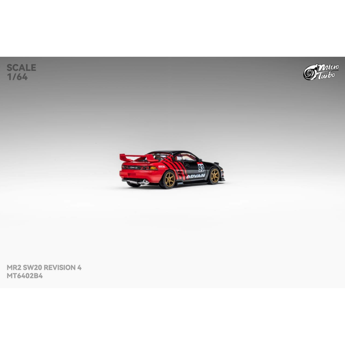 *PRE-ORDER* MR2 SW20 Retractable-Headlights Advan Livery, 1:64 Scale