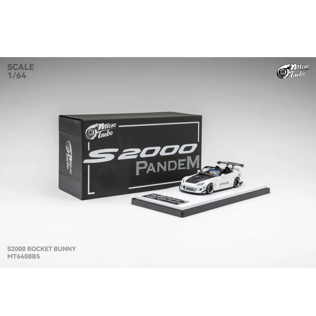 Premium scale diecast model car – *PRE-ORDER* Custom Honda S2000 RB, 1:64 Scale (Metallic White) Collectible