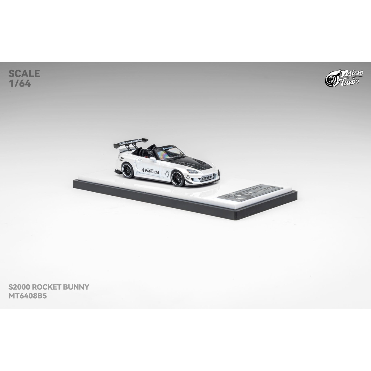 *PRE-ORDER* Custom Honda S2000 RB, 1:64 Scale (Metallic White)
