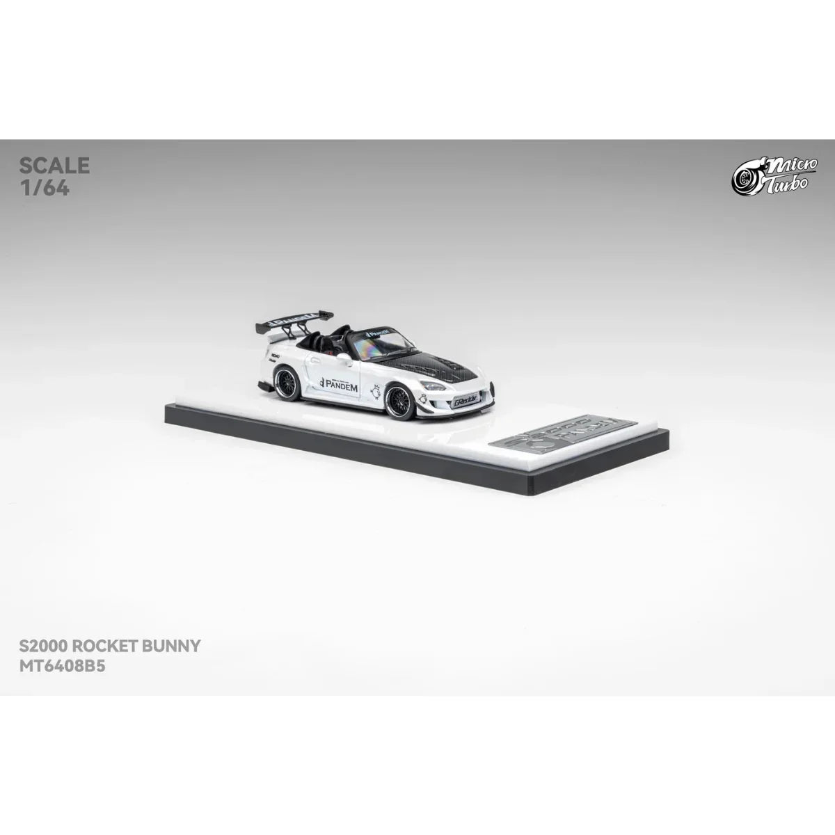 Premium scale diecast model car – *PRE-ORDER* Custom Honda S2000 RB, 1:64 Scale (Metallic White) Collectible