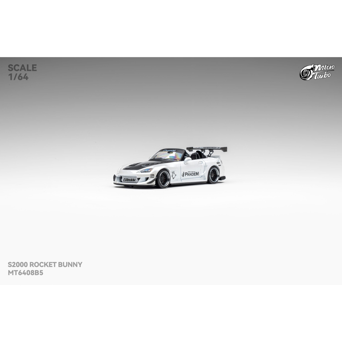 *PRE-ORDER* Custom Honda S2000 RB, 1:64 Scale (Metallic White)