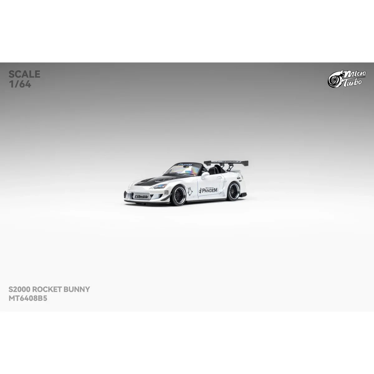 *PRE-ORDER* Custom Honda S2000 RB, 1:64 Scale (Metallic White)