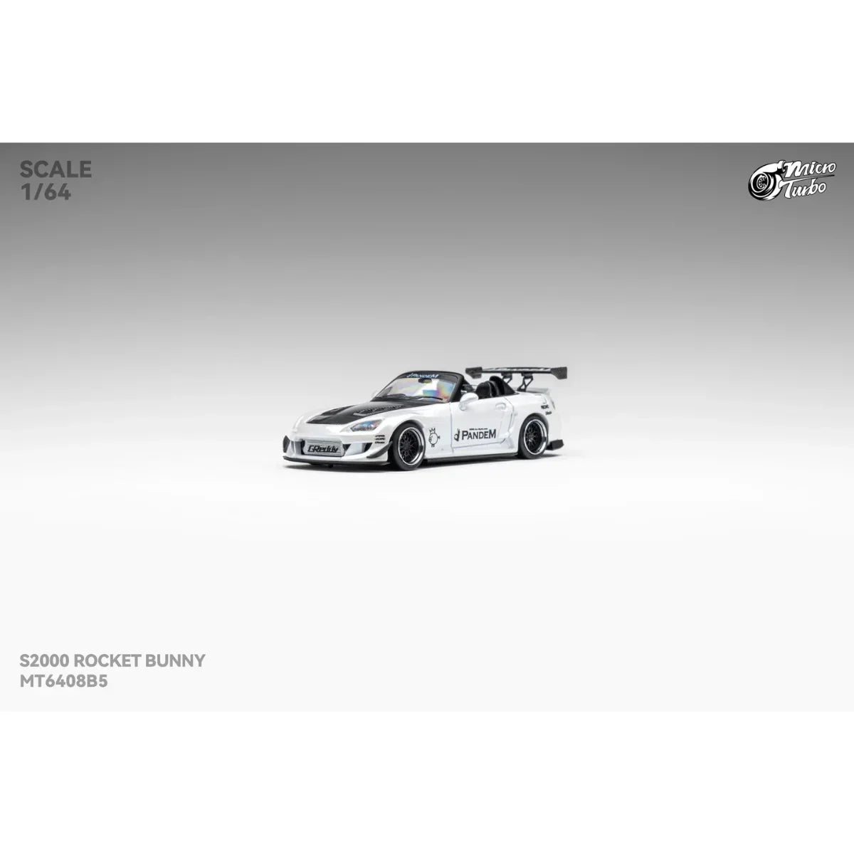 Premium scale diecast model car – *PRE-ORDER* Custom Honda S2000 RB, 1:64 Scale (Metallic White) Collectible