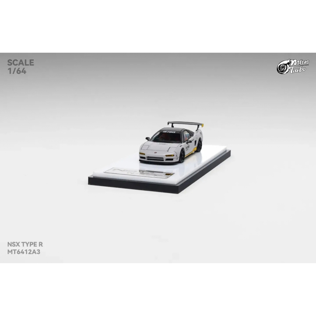 *Pre-Orders* Honda NSX-R NA1 (Retractable-Headlights丨Open-Hood丨Detachable Engine丨Magnetic Parts) Air Force Livery (Limited To 999pcs), 1:64 Scale