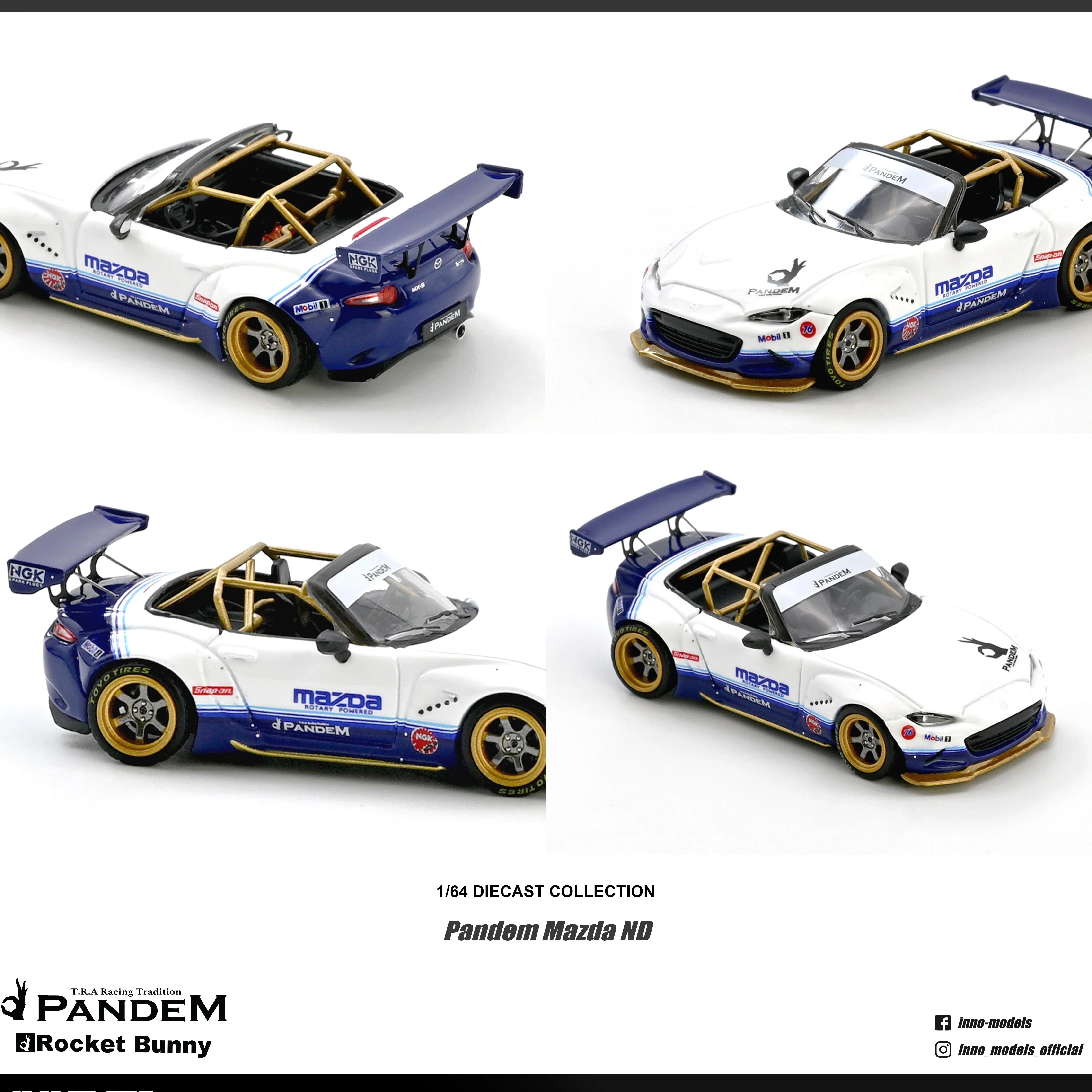 Premium scale diecast model car – *PRE-ORDER* Mazda MX-5 (ND) Miata " Pandem Rocket Bunny" V1.0, 1:64 Scale Collectible