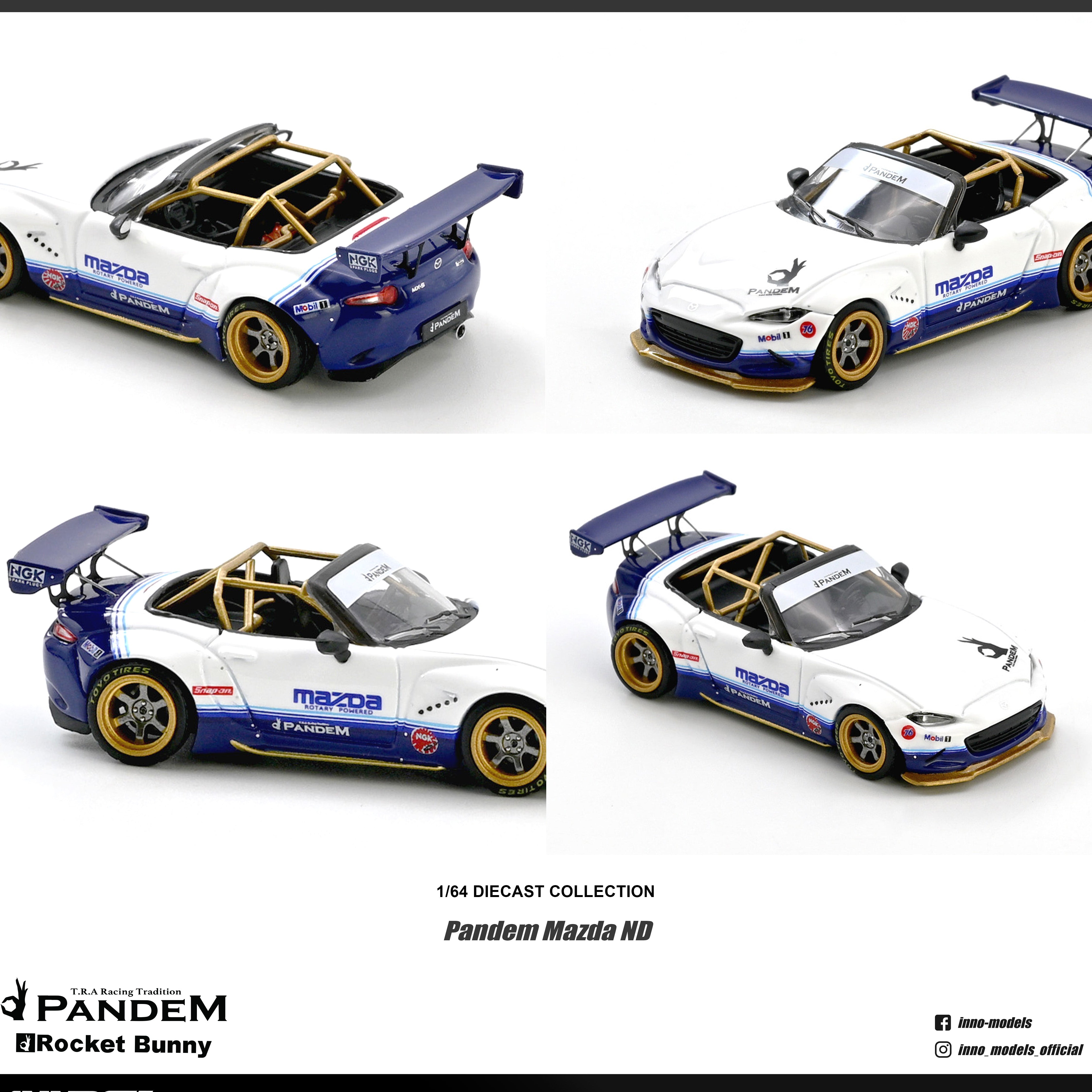 *PRE-ORDER* Mazda MX-5 (ND) Miata " Pandem Rocket Bunny" V1.0, 1:64 Scale