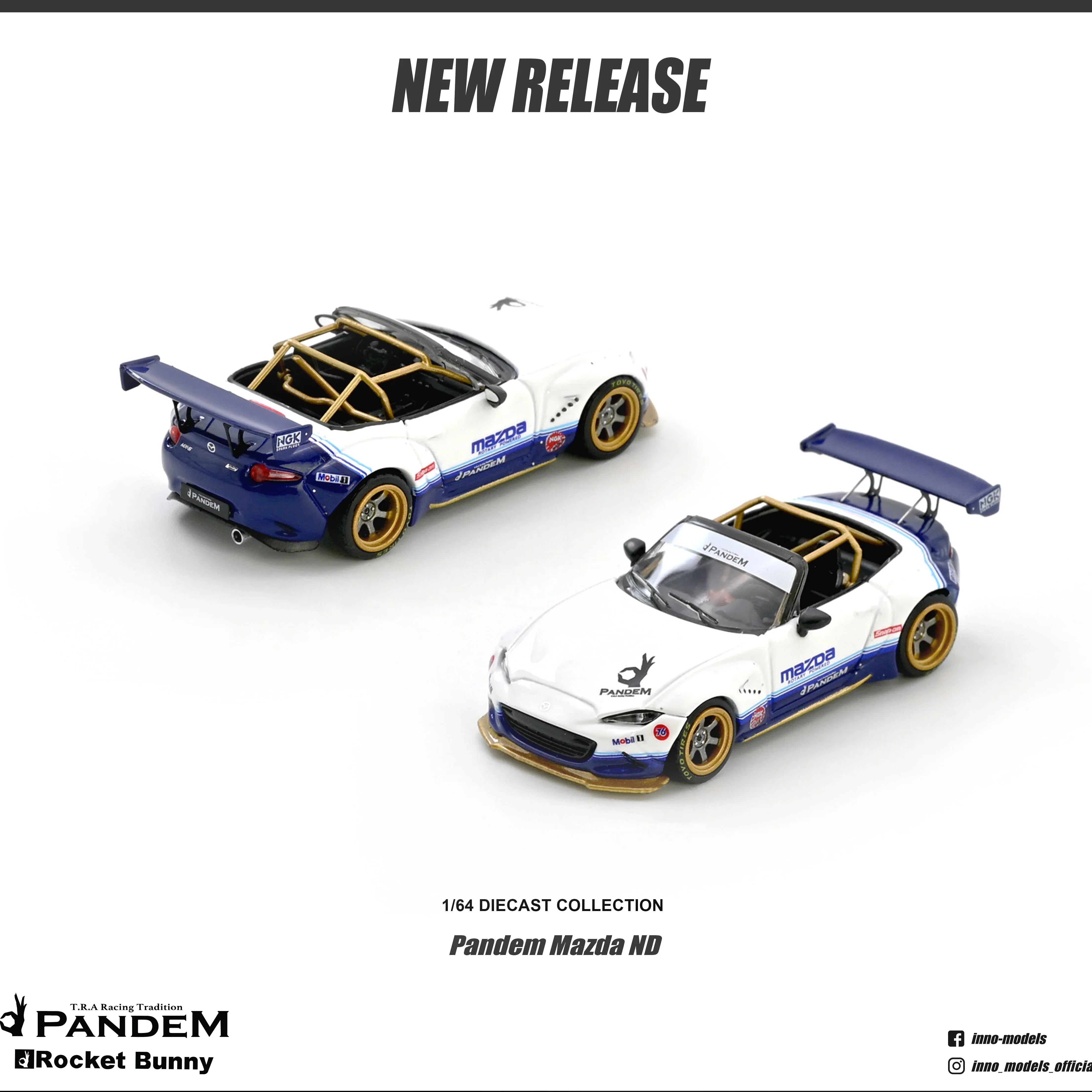 Premium scale diecast model car – *PRE-ORDER* Mazda MX-5 (ND) Miata " Pandem Rocket Bunny" V1.0, 1:64 Scale Collectible