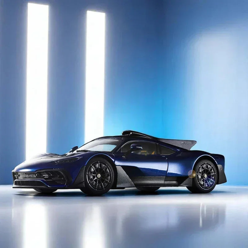 Premium scale diecast model car – Mercedes-AMG One "Street", 1:18 Scale (Blue) Collectible