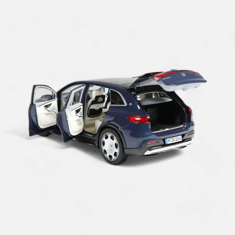 Premium scale diecast model car – Mercedes-Maybach EQS SUV, 1:18 Scale (Sodalith Blue) Collectible