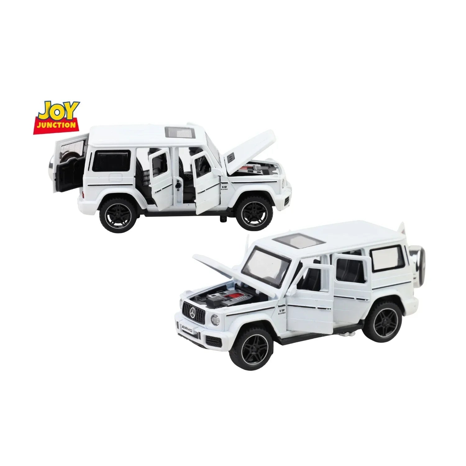 Premium scale diecast model car – Mercedes Benz G Wagon Pullback Toy Car - Light, Sound with Openable Doors, 1:32 Scale Collectible