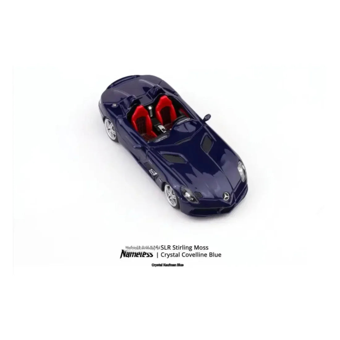 Mercedes Benz SLR McLaren Stirling Moss Chystal Coveline (Resin), 1:64 Scale (Blue)