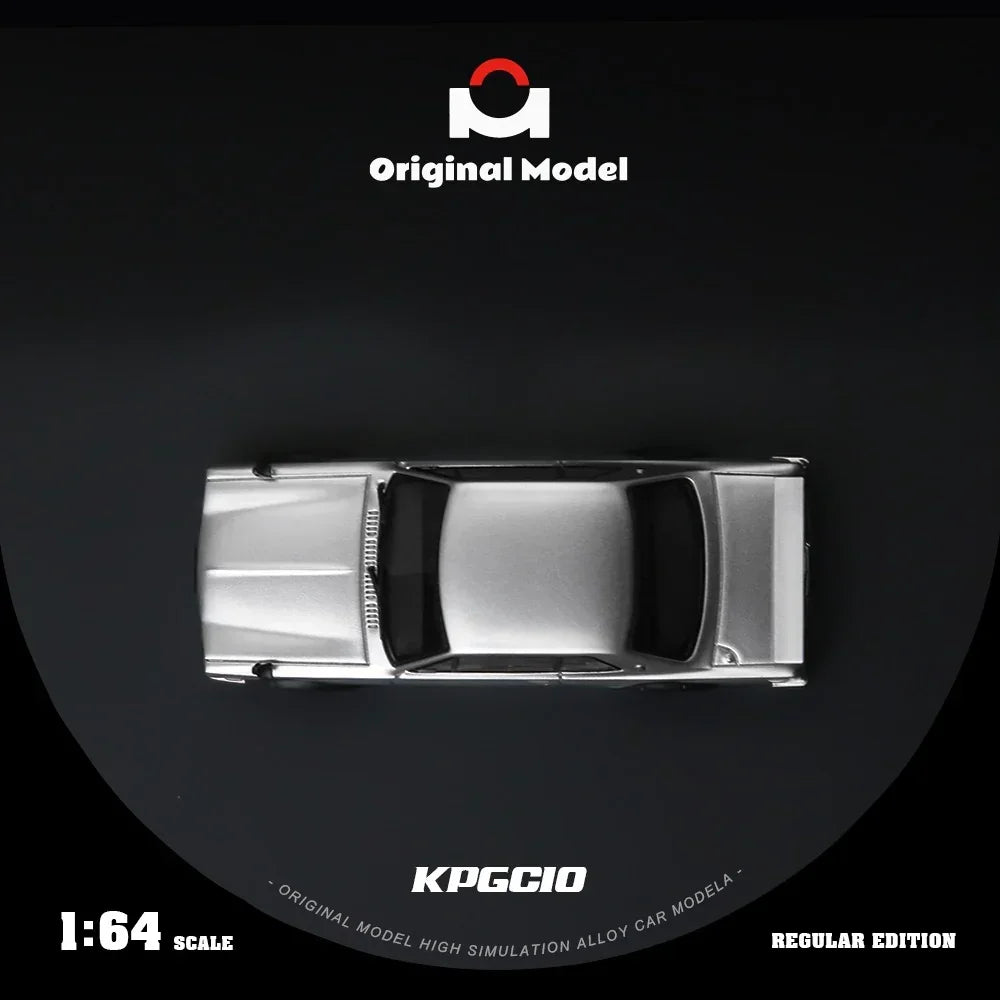 Premium scale diecast model car – *PRE-ORDER* Nissan KPGC10 Series (Original Model), 1:64 Scale (Silver) Collectible
