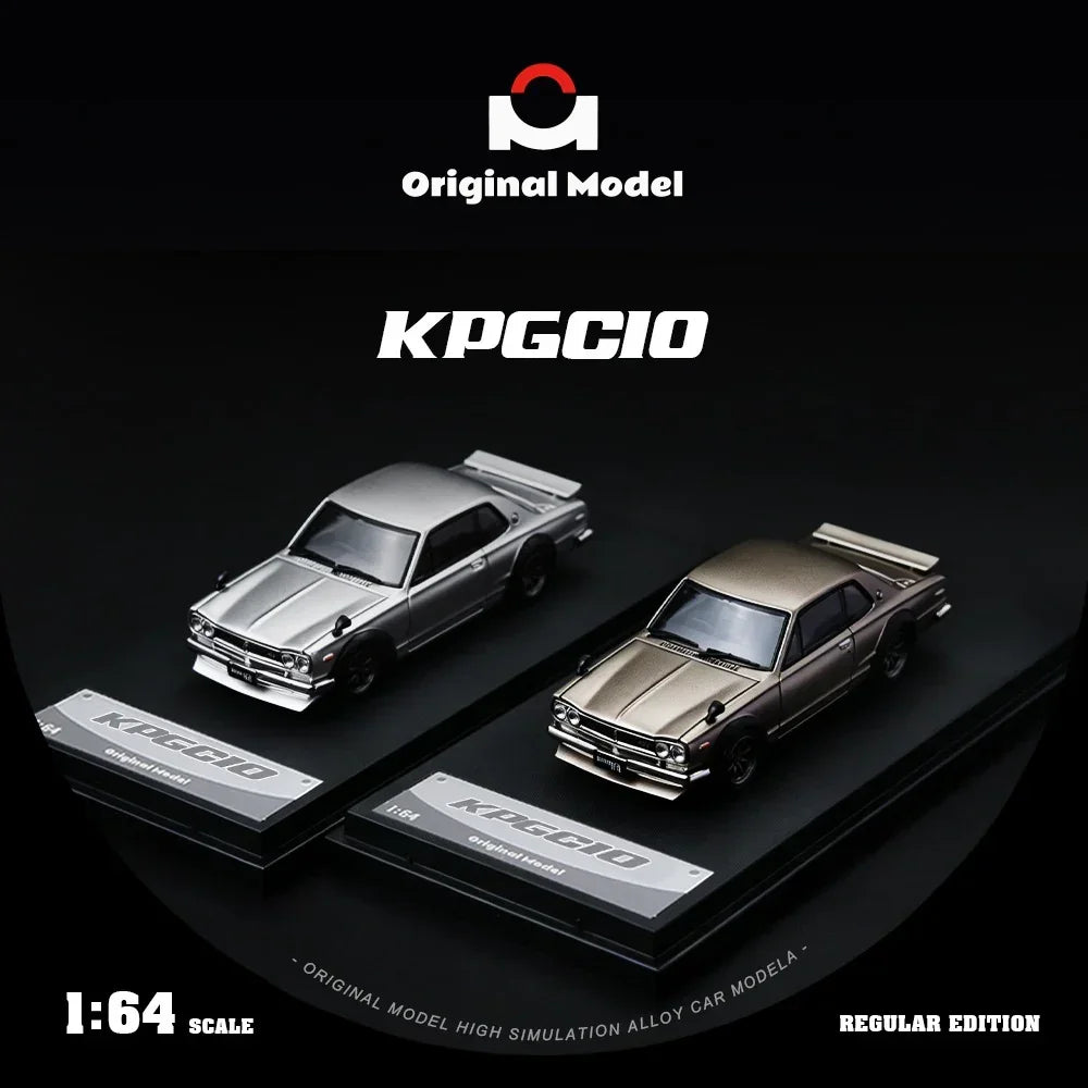 Premium scale diecast model car – *PRE-ORDER* Nissan KPGC10 Series (Original Model), 1:64 Scale (Silver) Collectible