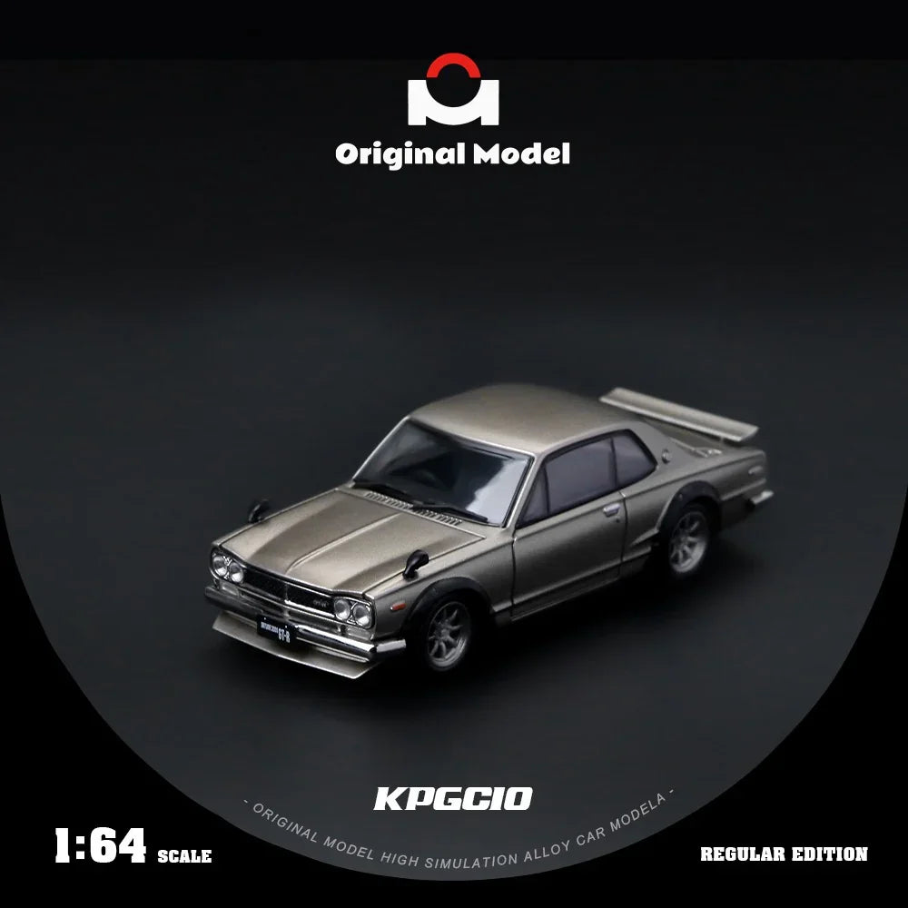 Premium scale diecast model car – *PRE-ORDER* Nissan KPGC10 Series (Original Model), 1:64 Scale (Champagne Gold) Collectible