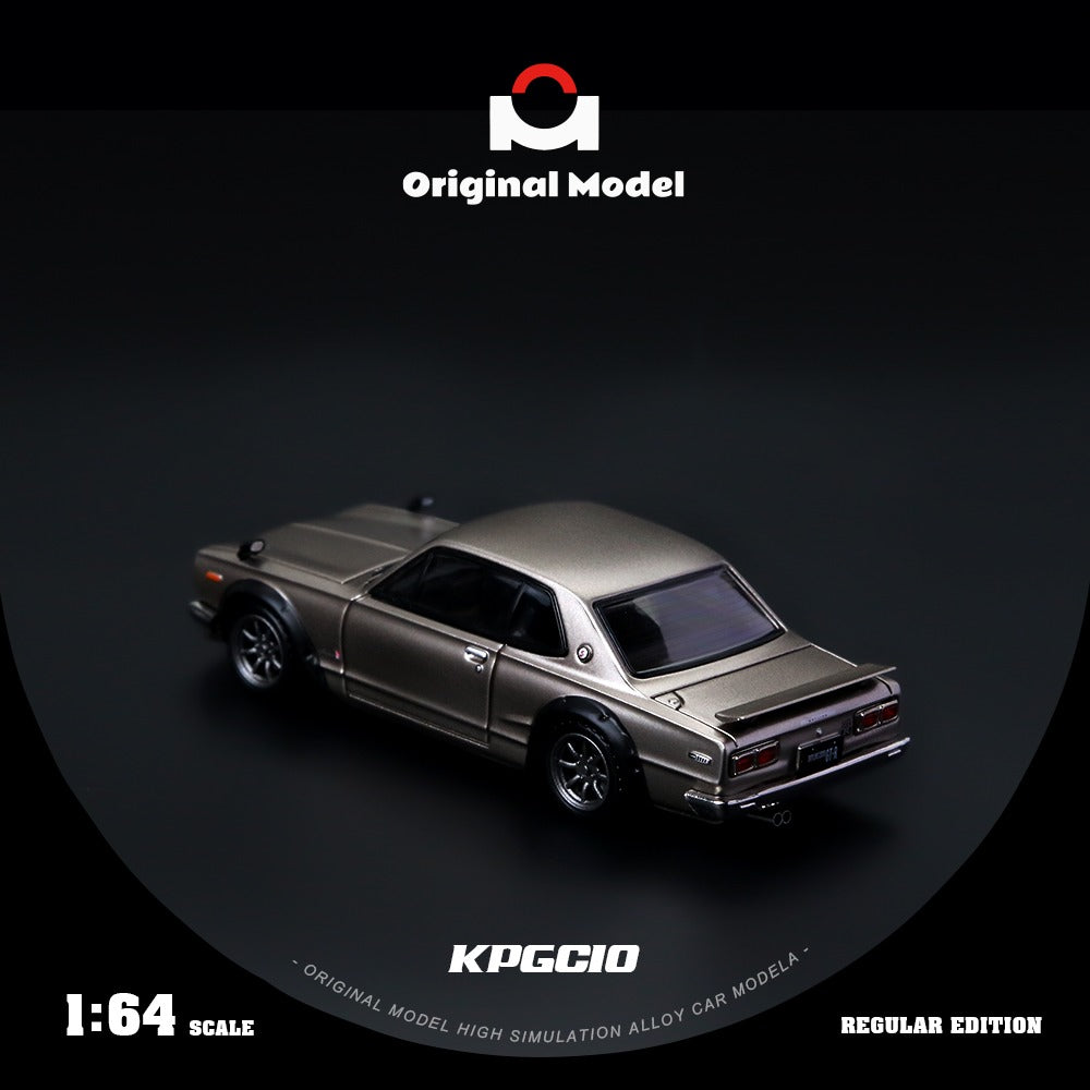 Premium scale diecast model car – *PRE-ORDER* Nissan KPGC10 Series (Original Model), 1:64 Scale (Champagne Gold) Collectible