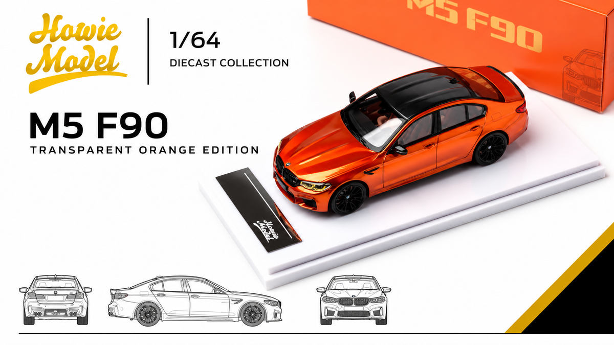 *APAXPO 2026* BMW M5 F90 Transparent Orange (Limited to 699units), 1:64 Scale