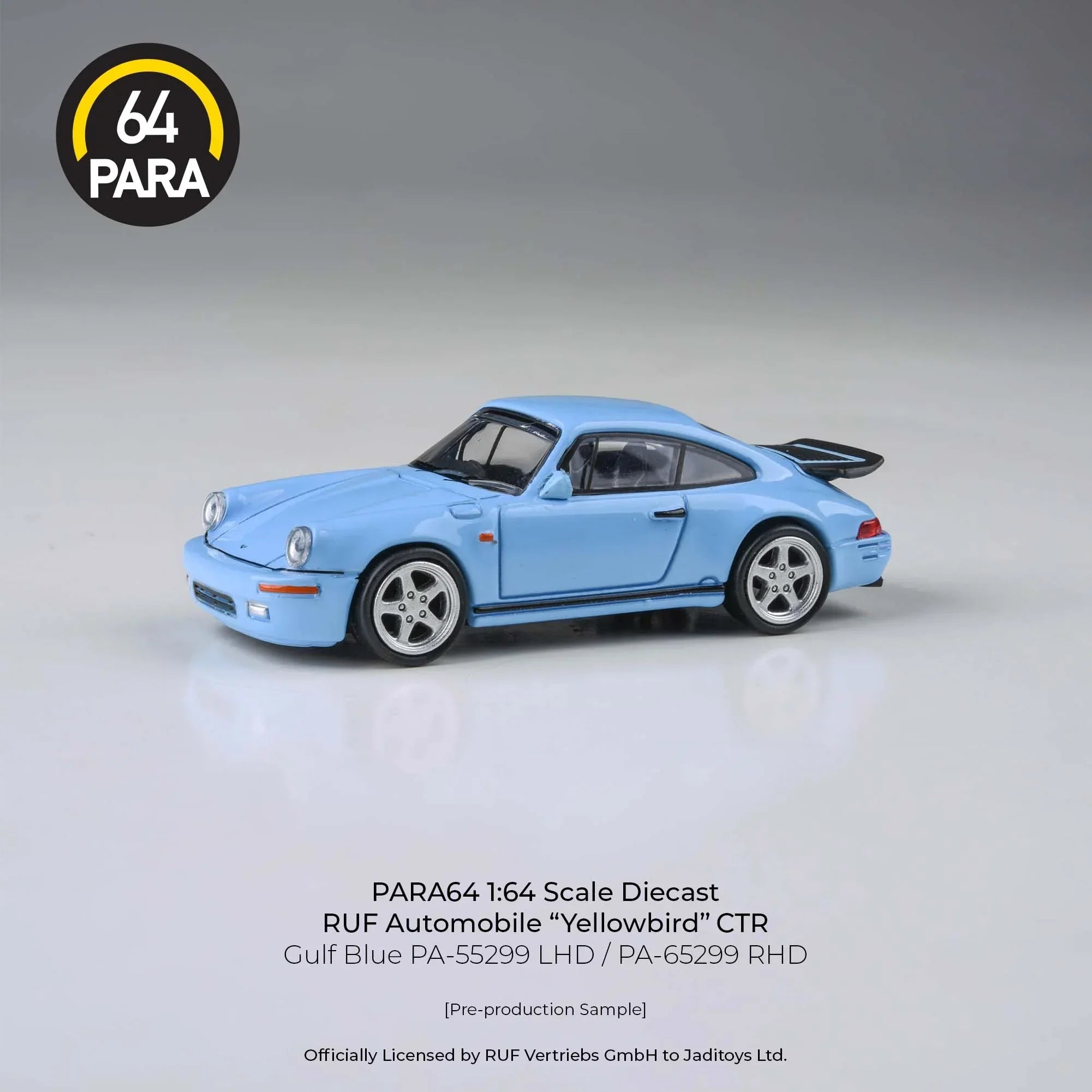 Premium scale diecast model car – *PRE-ORDER* RUF CTR Gulf 1987, 1:64 Scale (Blue) Collectible