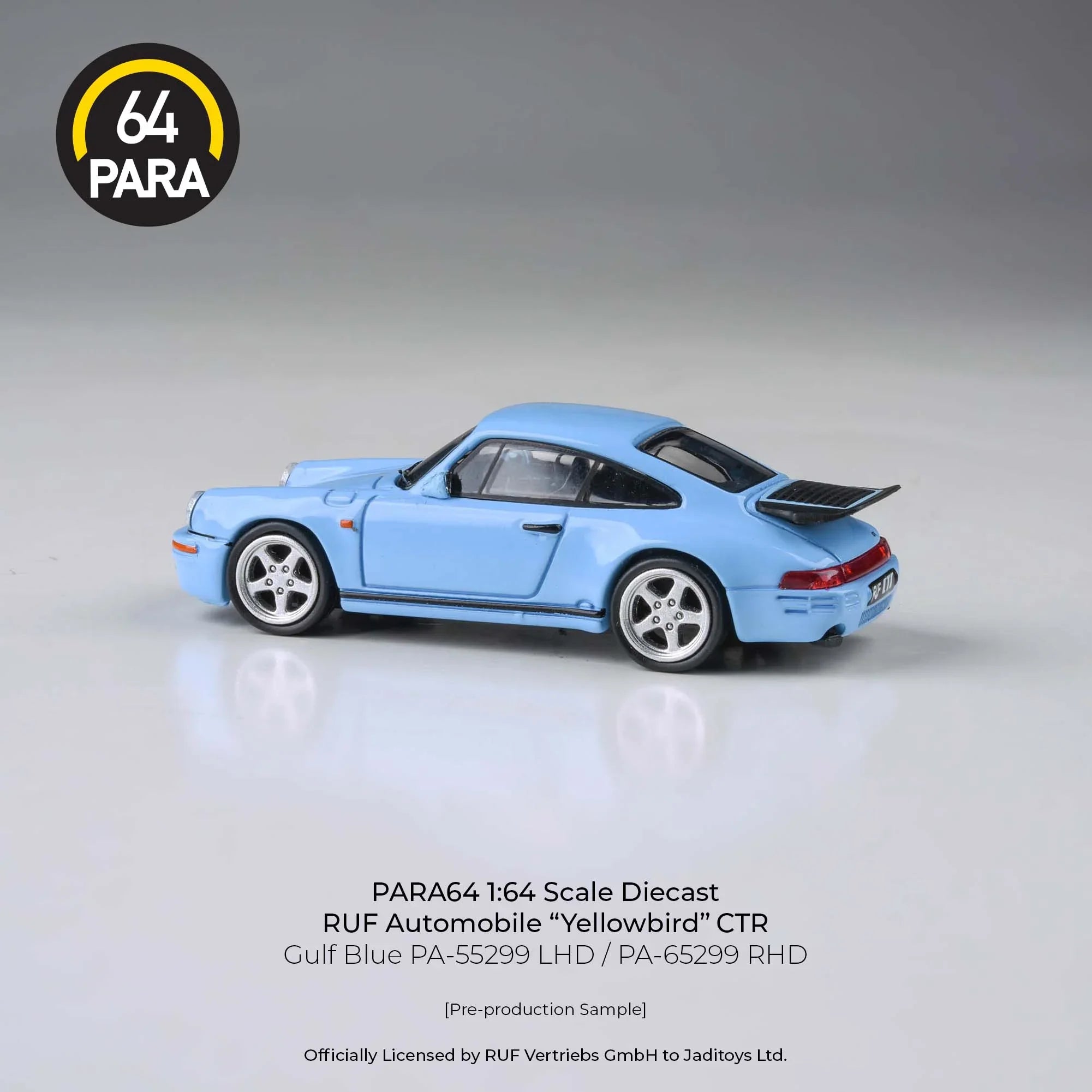 Premium scale diecast model car – *PRE-ORDER* RUF CTR Gulf 1987, 1:64 Scale (Blue) Collectible