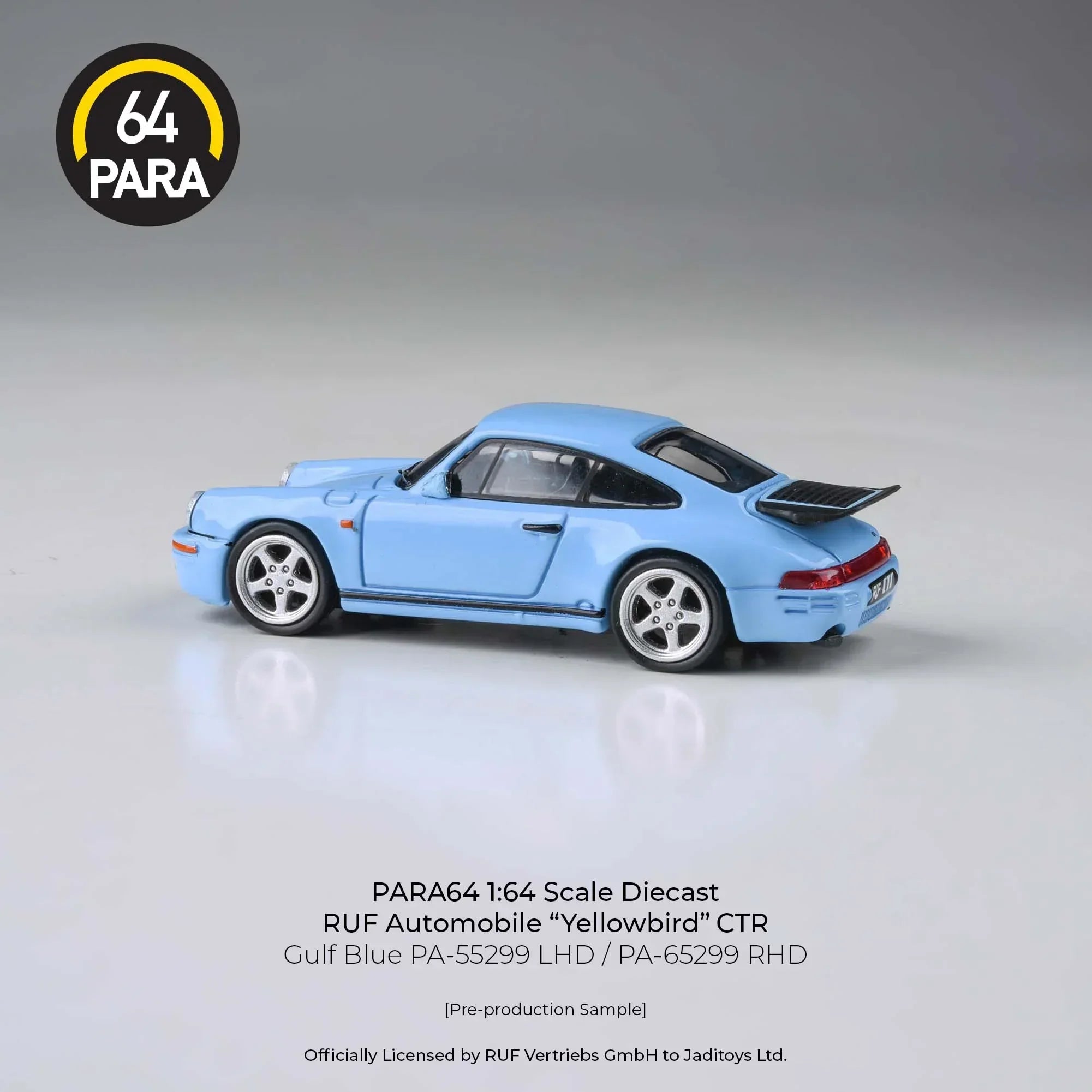Premium scale diecast model car – *PRE-ORDER* RUF CTR Gulf 1987, 1:64 Scale (Blue) Collectible
