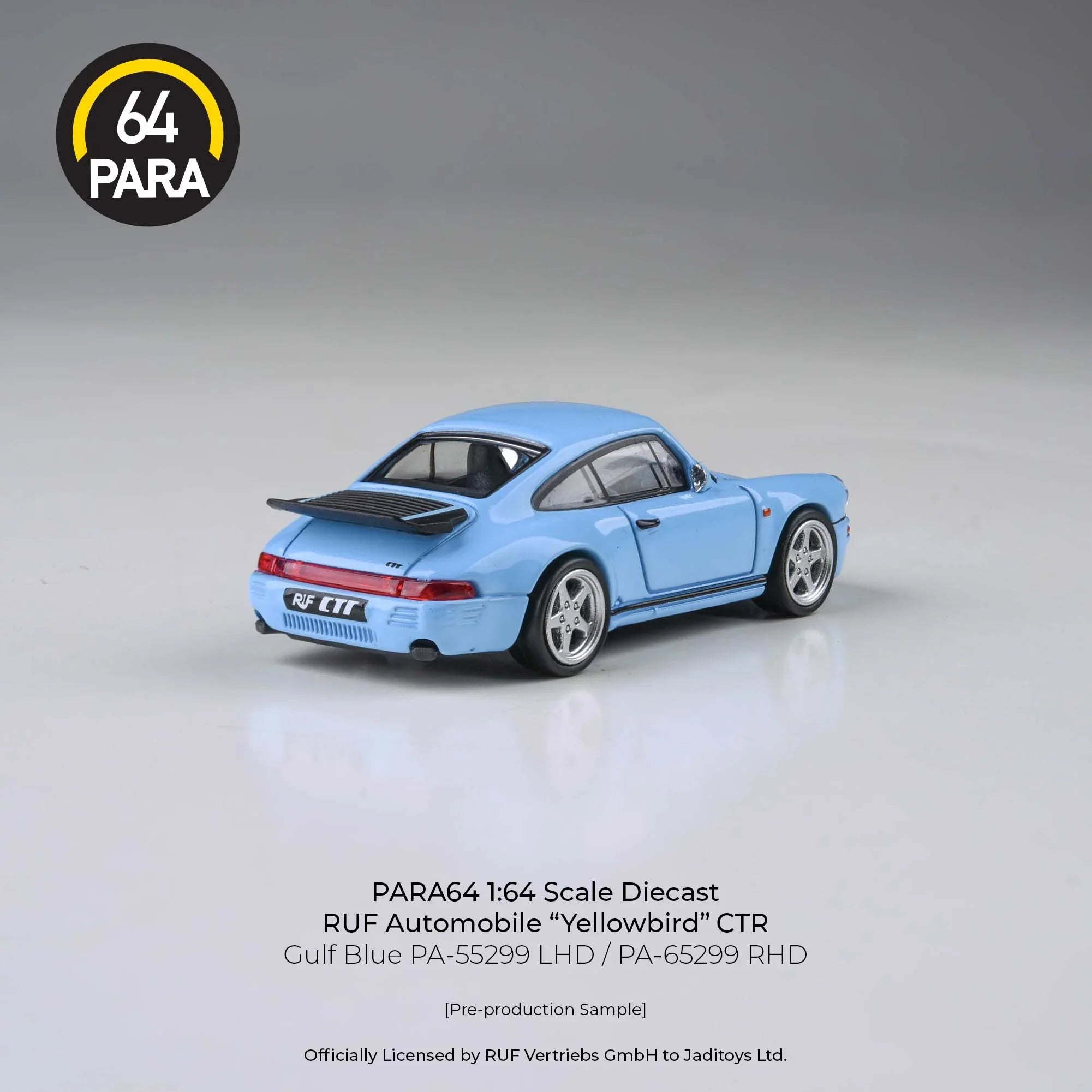 Premium scale diecast model car – *PRE-ORDER* RUF CTR Gulf 1987, 1:64 Scale (Blue) Collectible