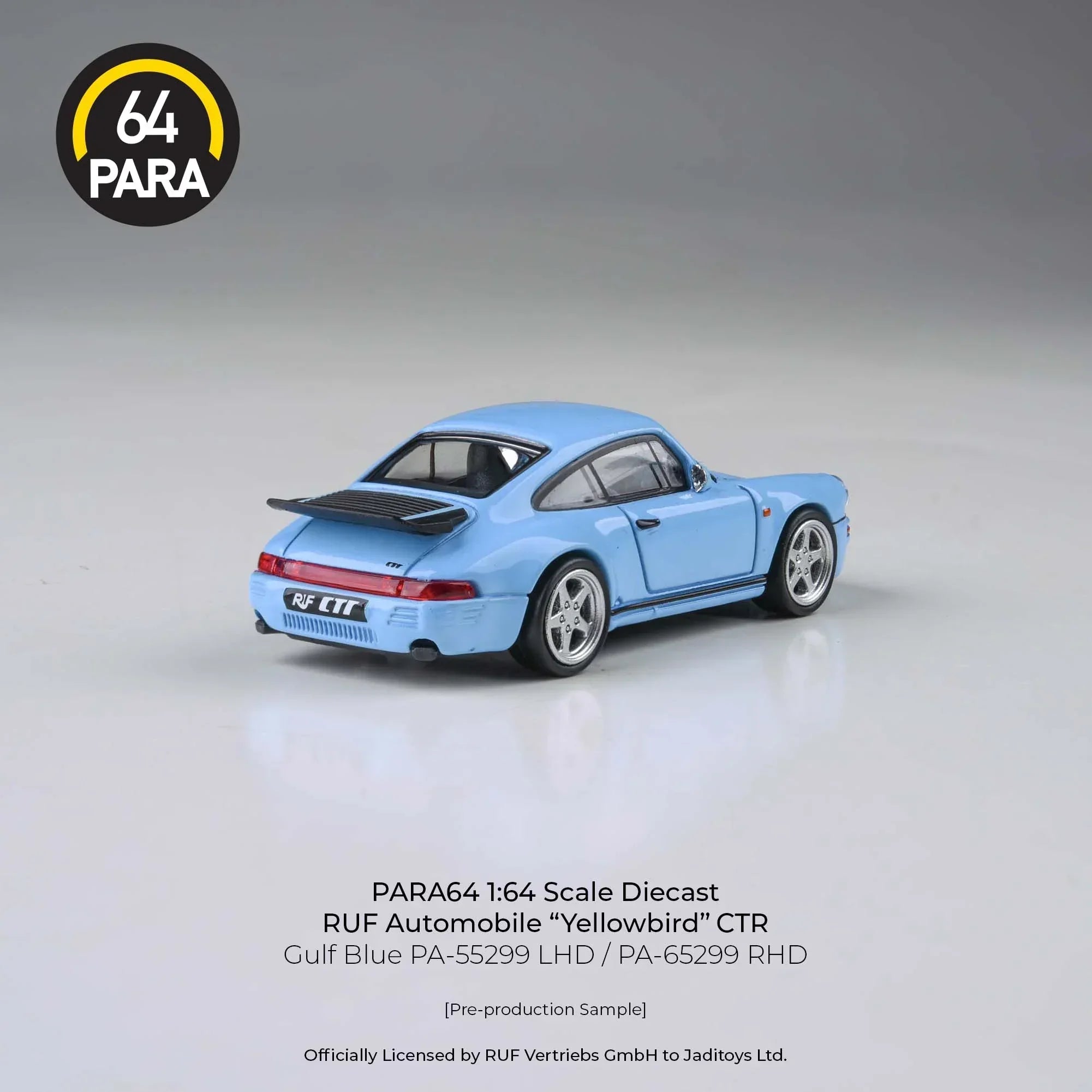 Premium scale diecast model car – *PRE-ORDER* RUF CTR Gulf 1987, 1:64 Scale (Blue) Collectible