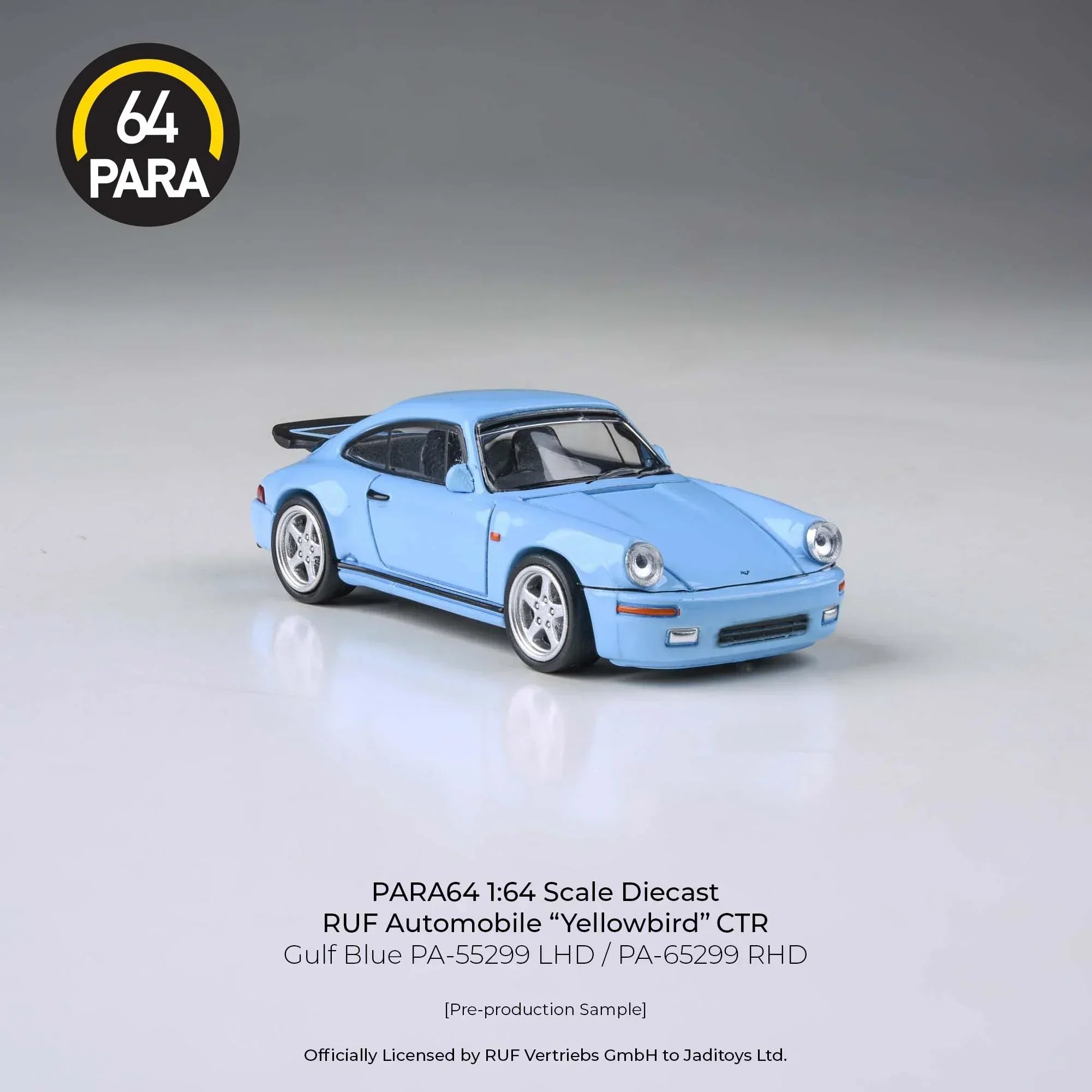 Premium scale diecast model car – *PRE-ORDER* RUF CTR Gulf 1987, 1:64 Scale (Blue) Collectible