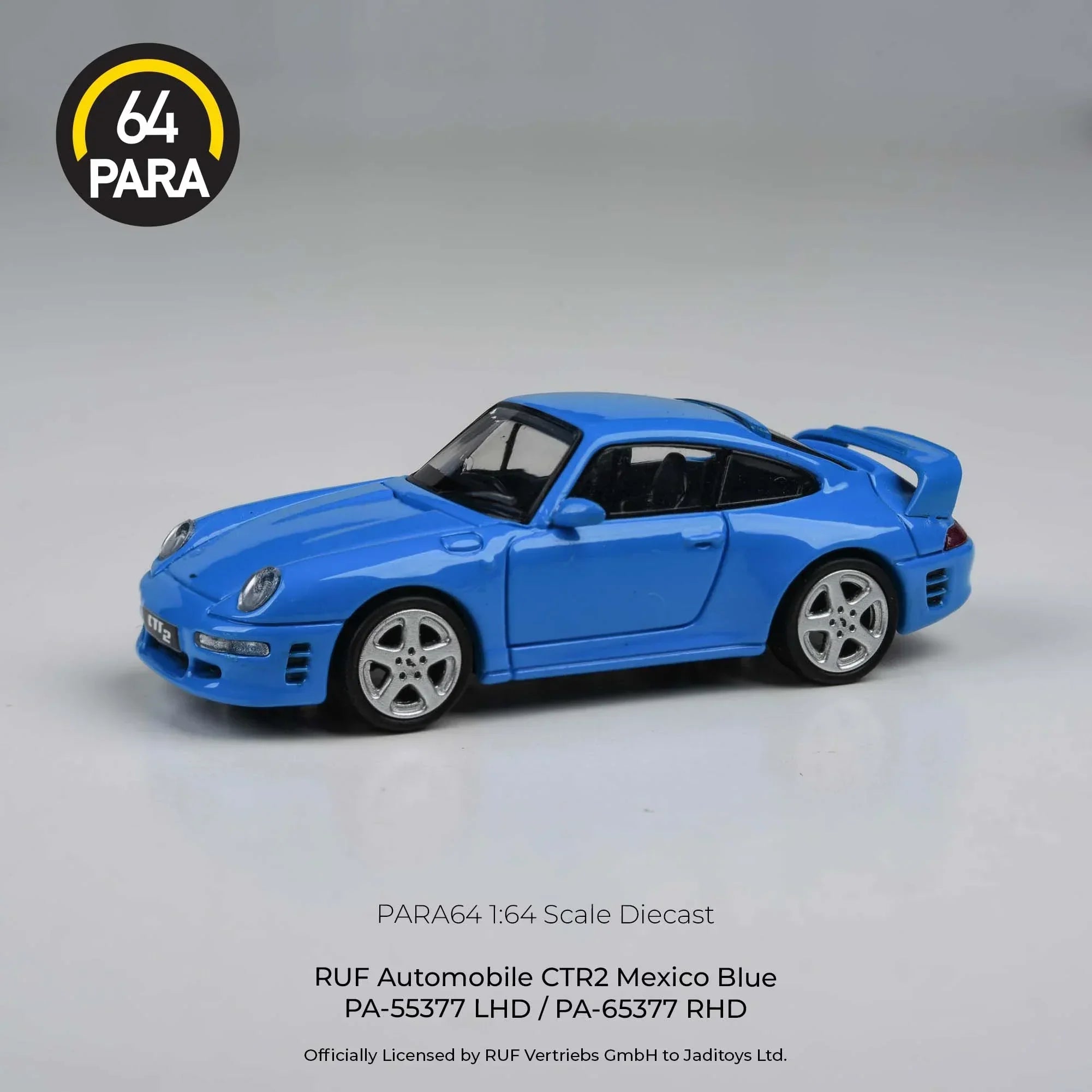 Premium scale diecast model car – RUF CTR2 LHD 1995, 1:64 Scale (Blue) Collectible
