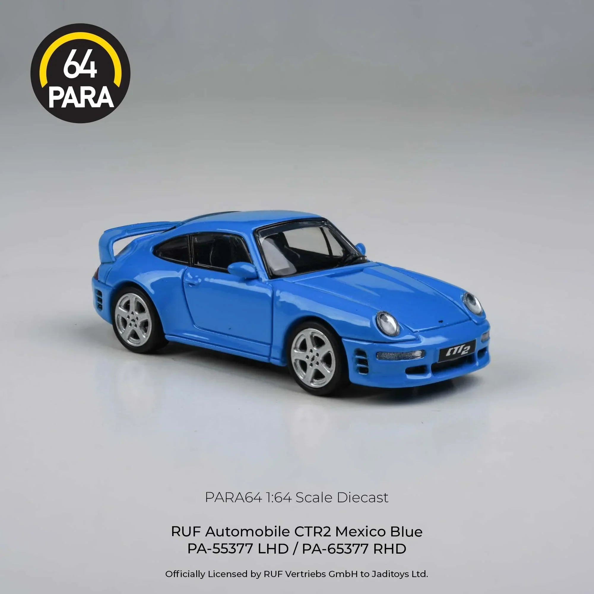 Premium scale diecast model car – RUF CTR2 LHD 1995, 1:64 Scale (Blue) Collectible