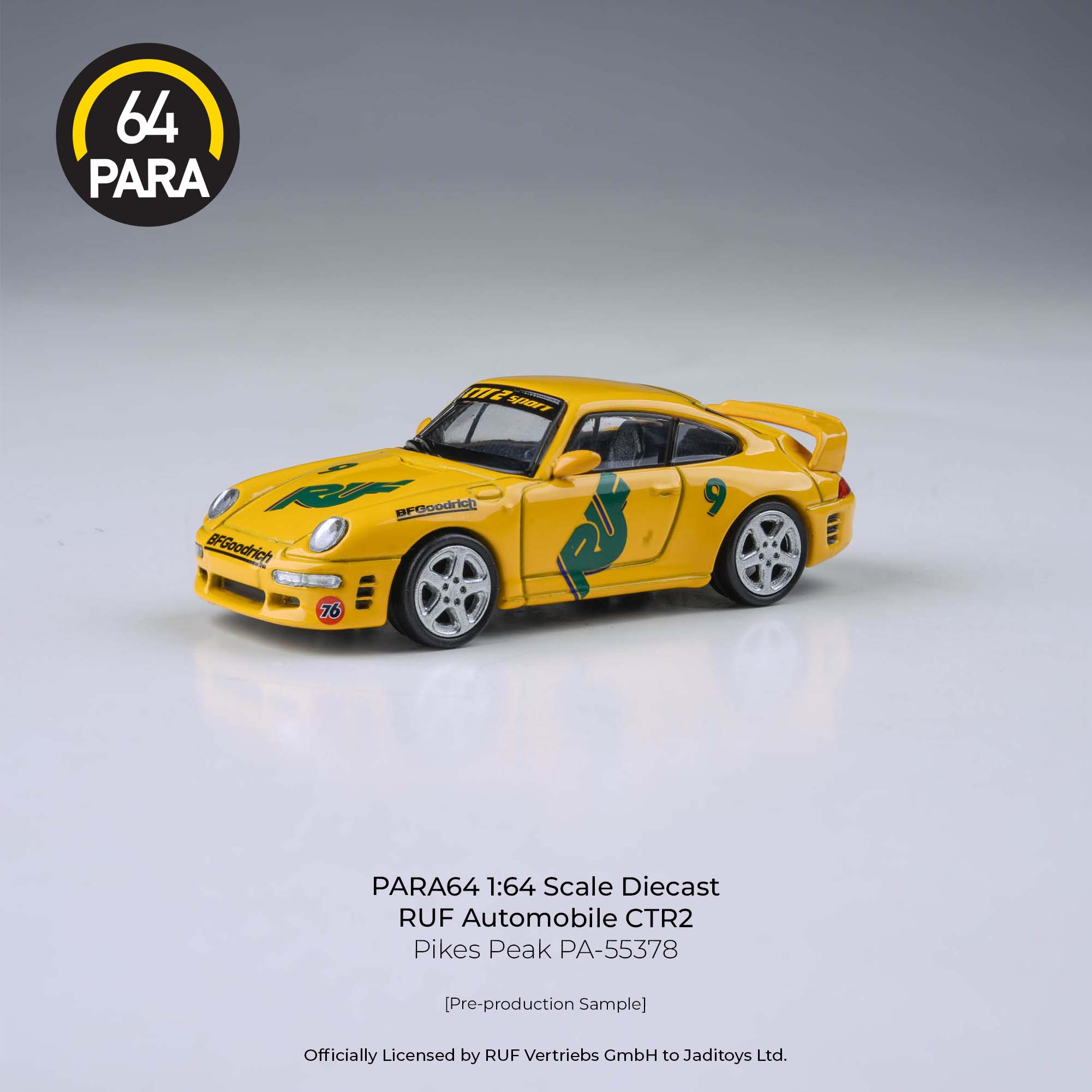 Premium scale diecast model car – *PRE-ORDER* RUF CTR2 Pikes Peak 1995, 1:64 Scale Collectible