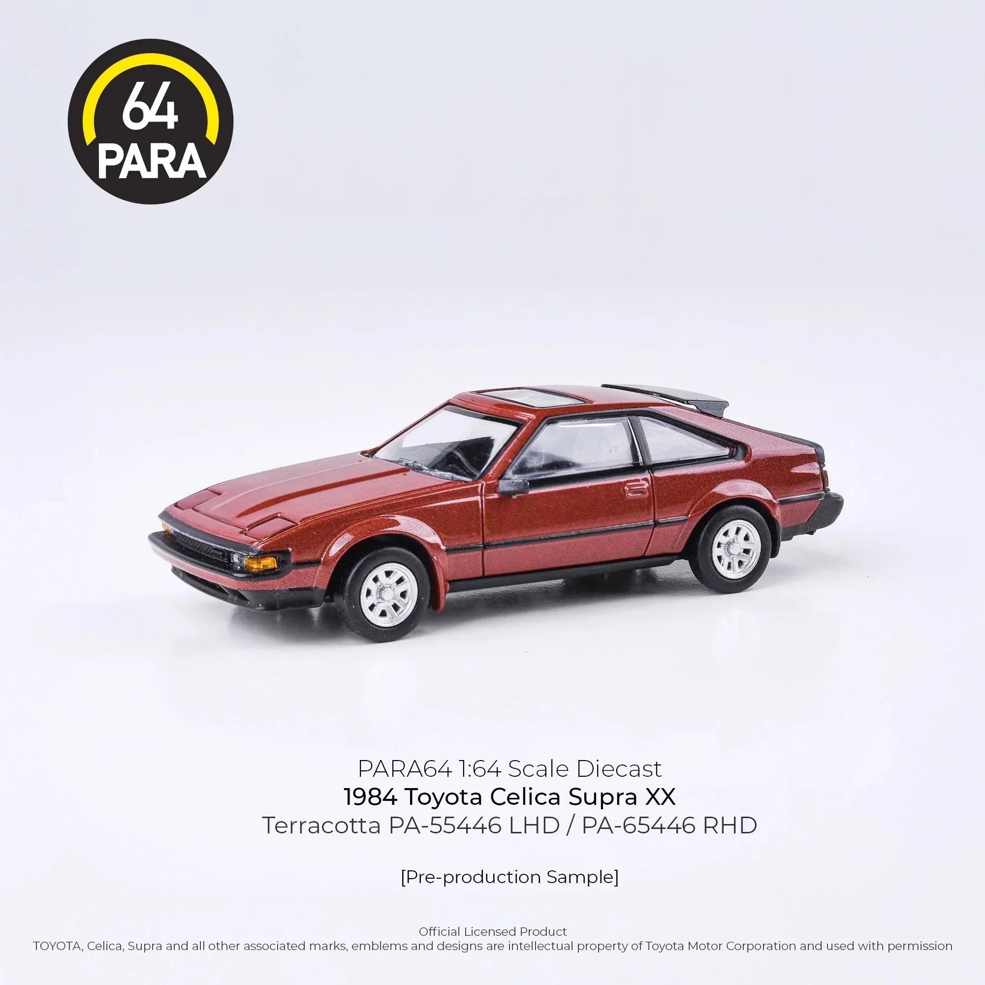 Premium scale diecast model car – Toyota Celica Supra XX 1984, 1:64 Scale (Maroon) Collectible
