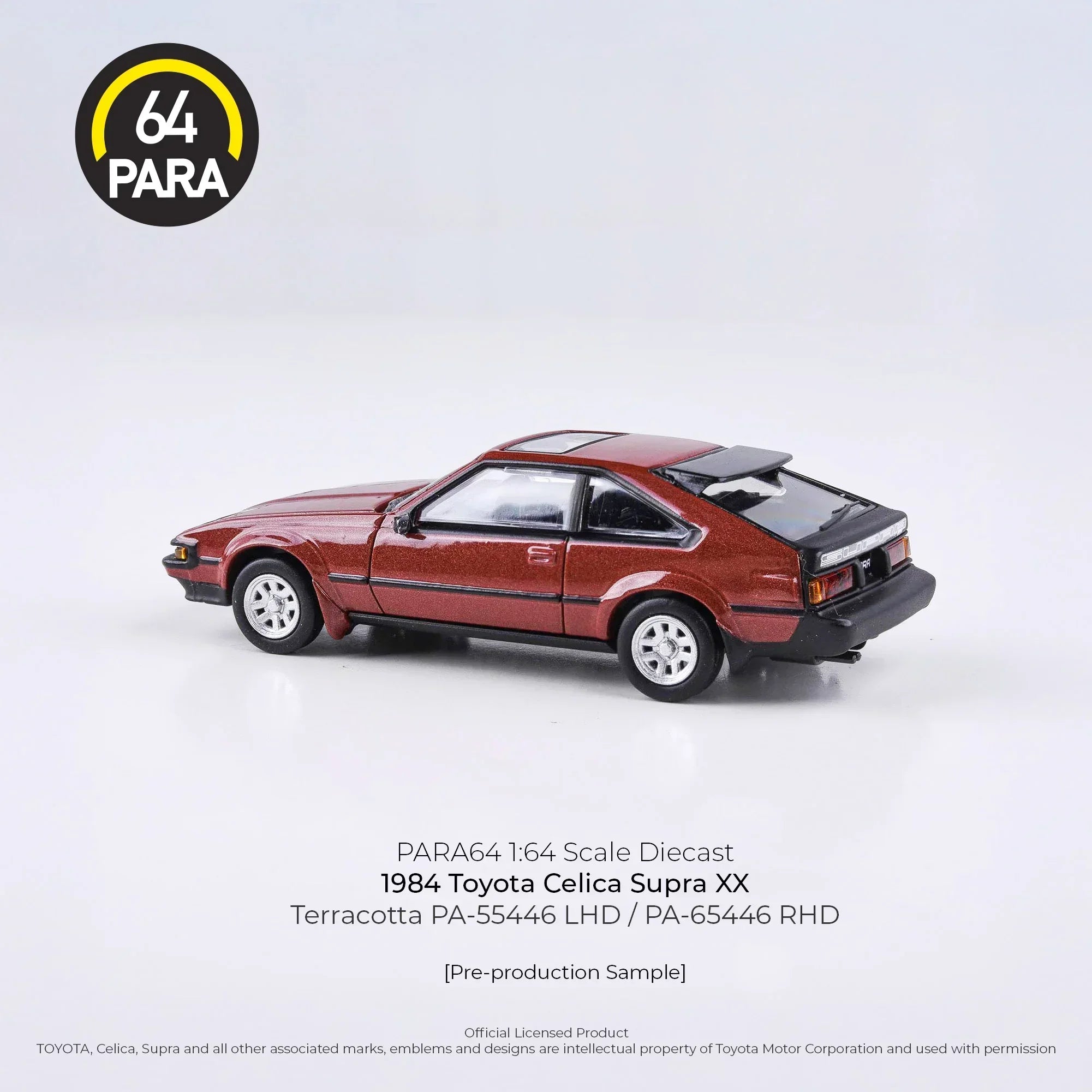 Premium scale diecast model car – Toyota Celica Supra XX 1984, 1:64 Scale (Maroon) Collectible