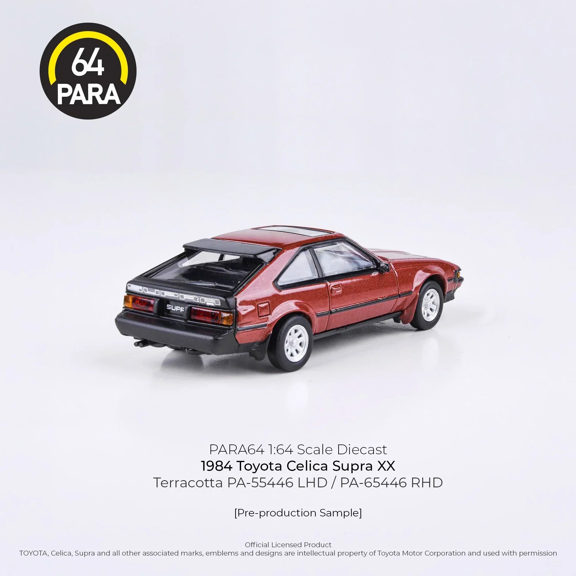 Premium scale diecast model car – Toyota Celica Supra XX 1984, 1:64 Scale (Maroon) Collectible