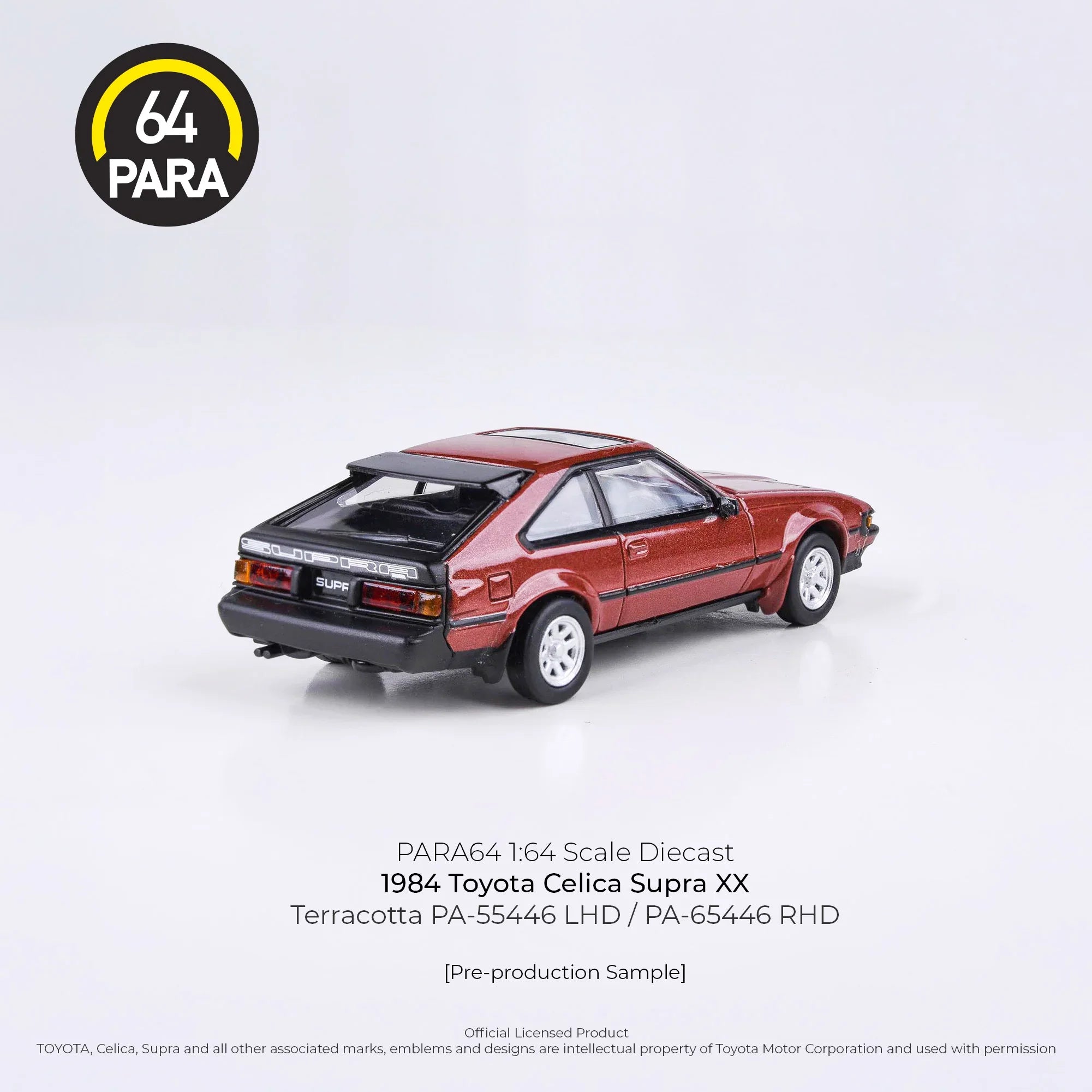 Premium scale diecast model car – Toyota Celica Supra XX 1984, 1:64 Scale (Maroon) Collectible