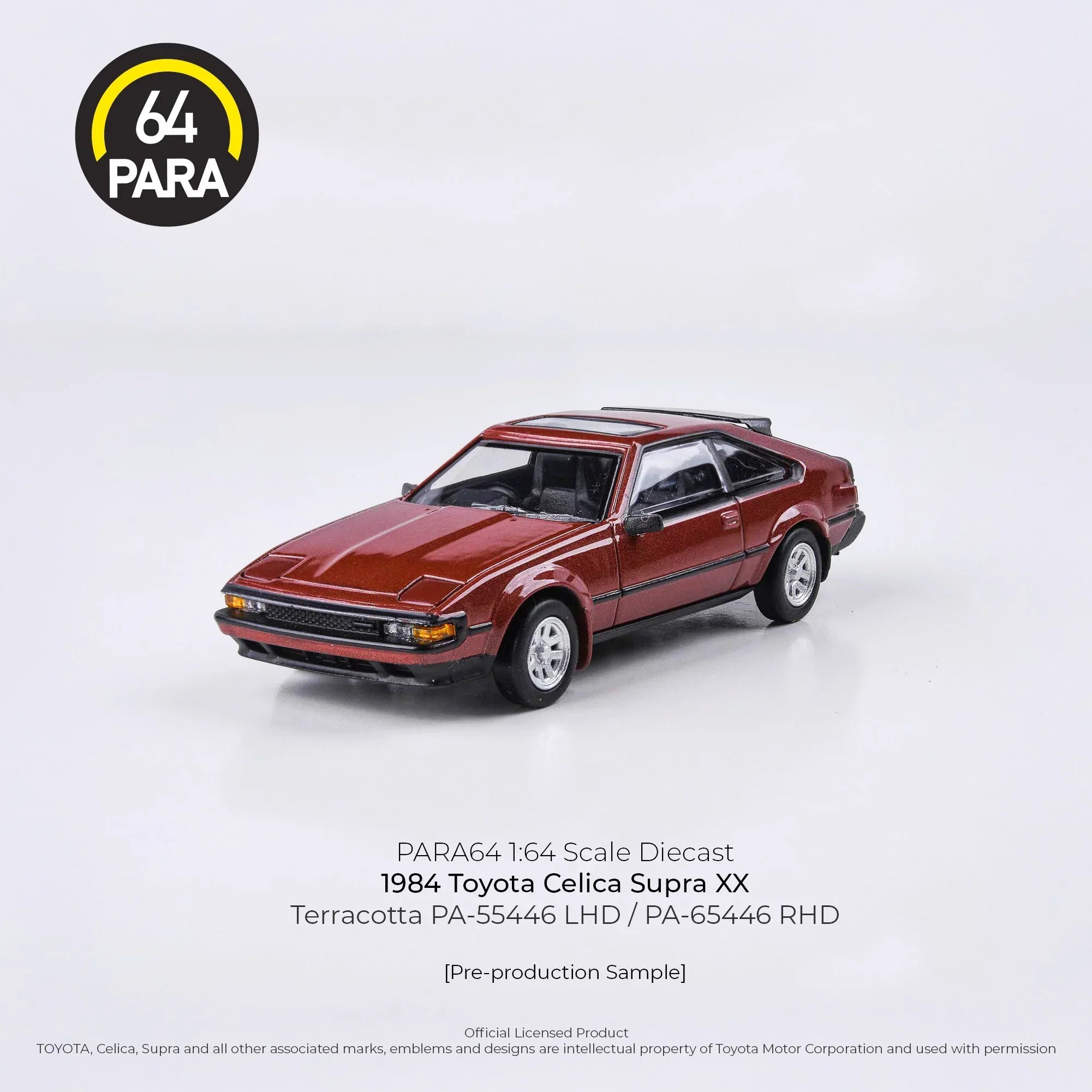 Premium scale diecast model car – Toyota Celica Supra XX 1984, 1:64 Scale (Maroon) Collectible
