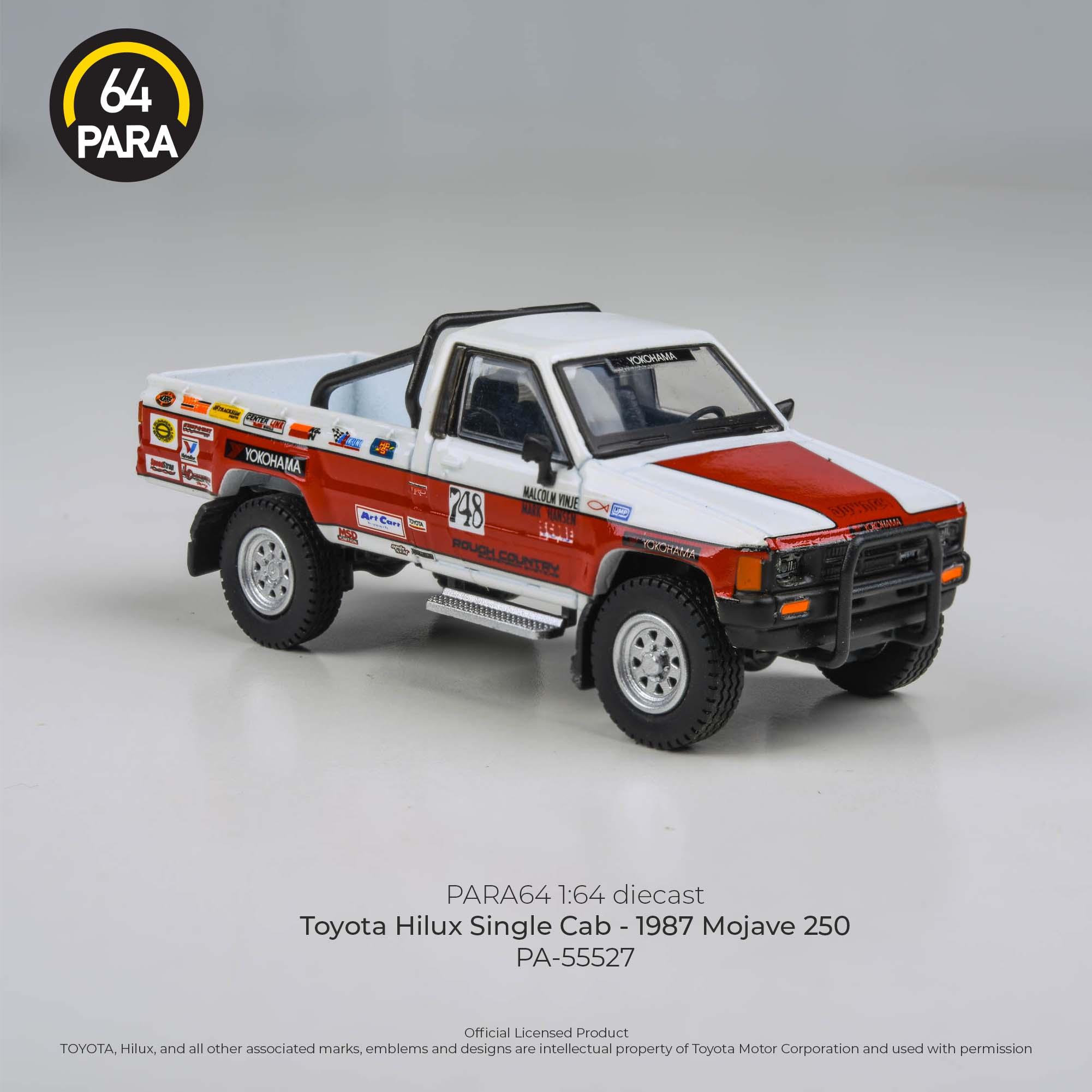 Premium scale diecast model car – Toyota Hilux Single Cab Mojave 250 1987, 1:64 Scale (Multicolor) Collectible