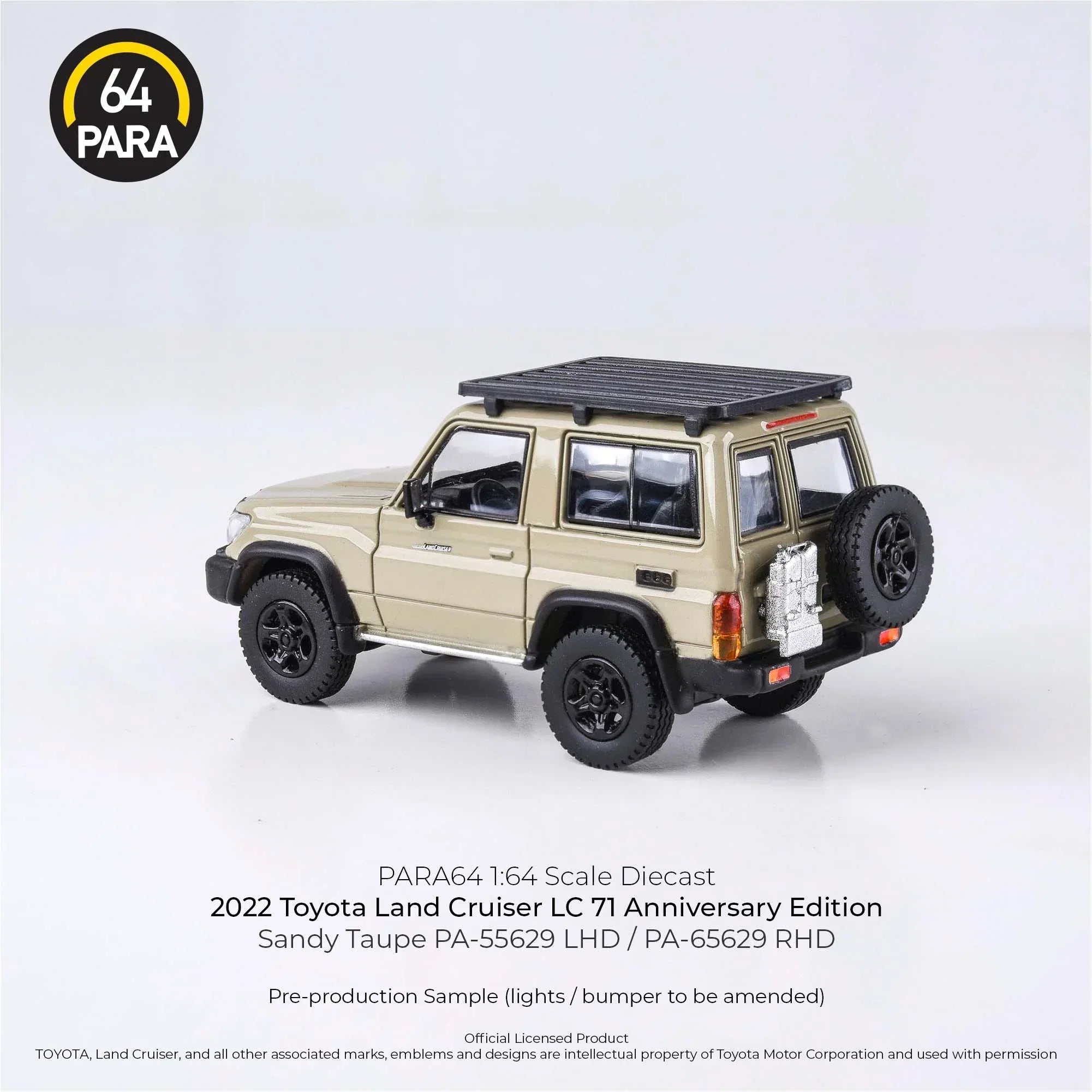 Premium scale diecast model car – Toyota Land Cruiser LC 71 Anniversary Edition 2022, 1:64 Scale (Silk) Collectible
