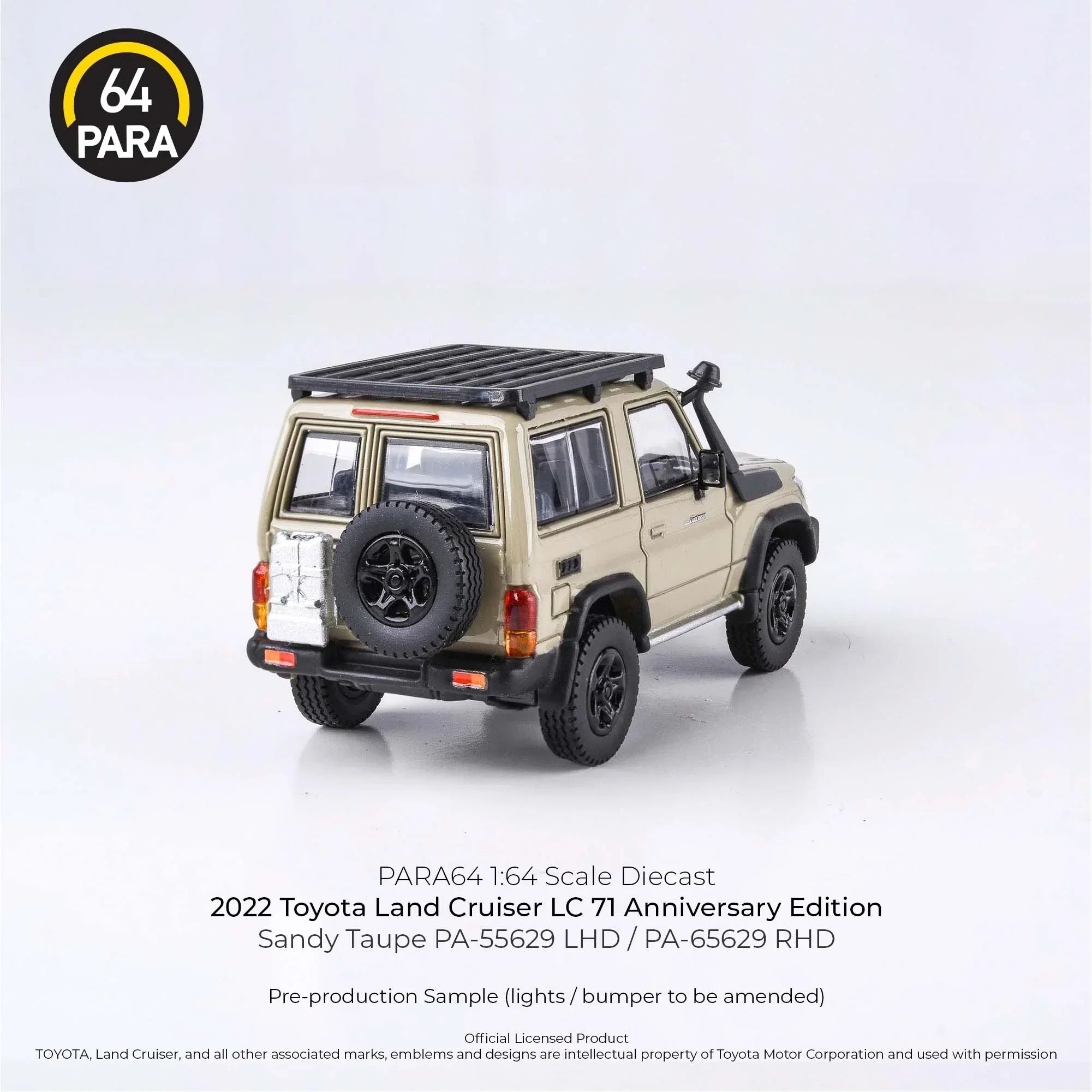 Premium scale diecast model car – Toyota Land Cruiser LC 71 Anniversary Edition 2022, 1:64 Scale (Silk) Collectible
