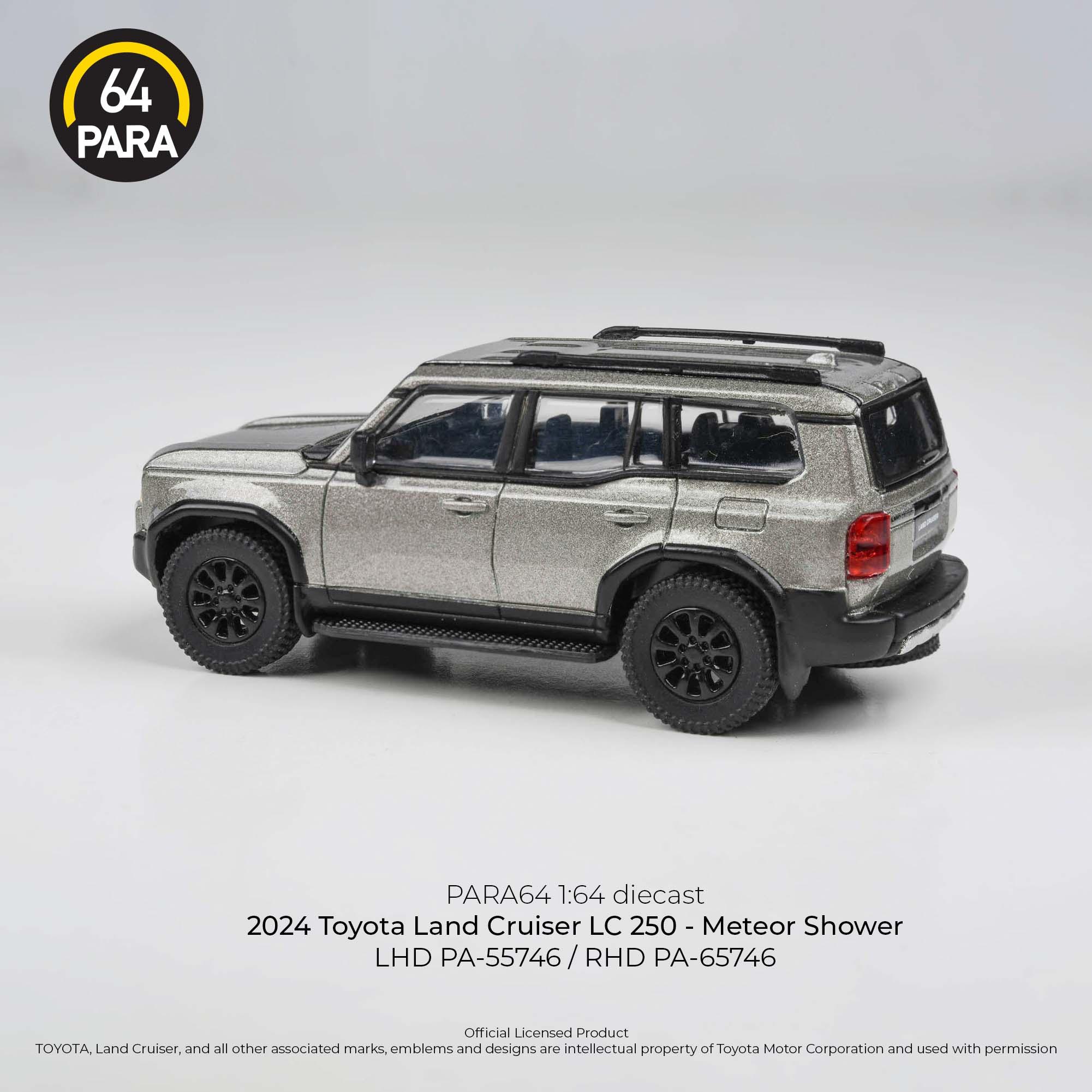 Premium scale diecast model car – Toyota Land Cruiser 250 Meteor Shower LHD 2024, 1:64 Scale (Grey) Collectible