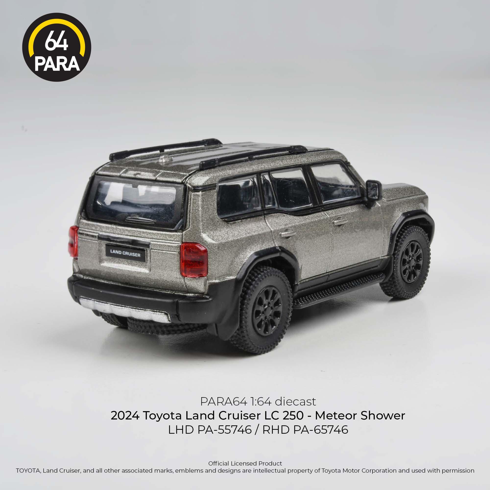 Premium scale diecast model car – Toyota Land Cruiser 250 Meteor Shower LHD 2024, 1:64 Scale (Grey) Collectible