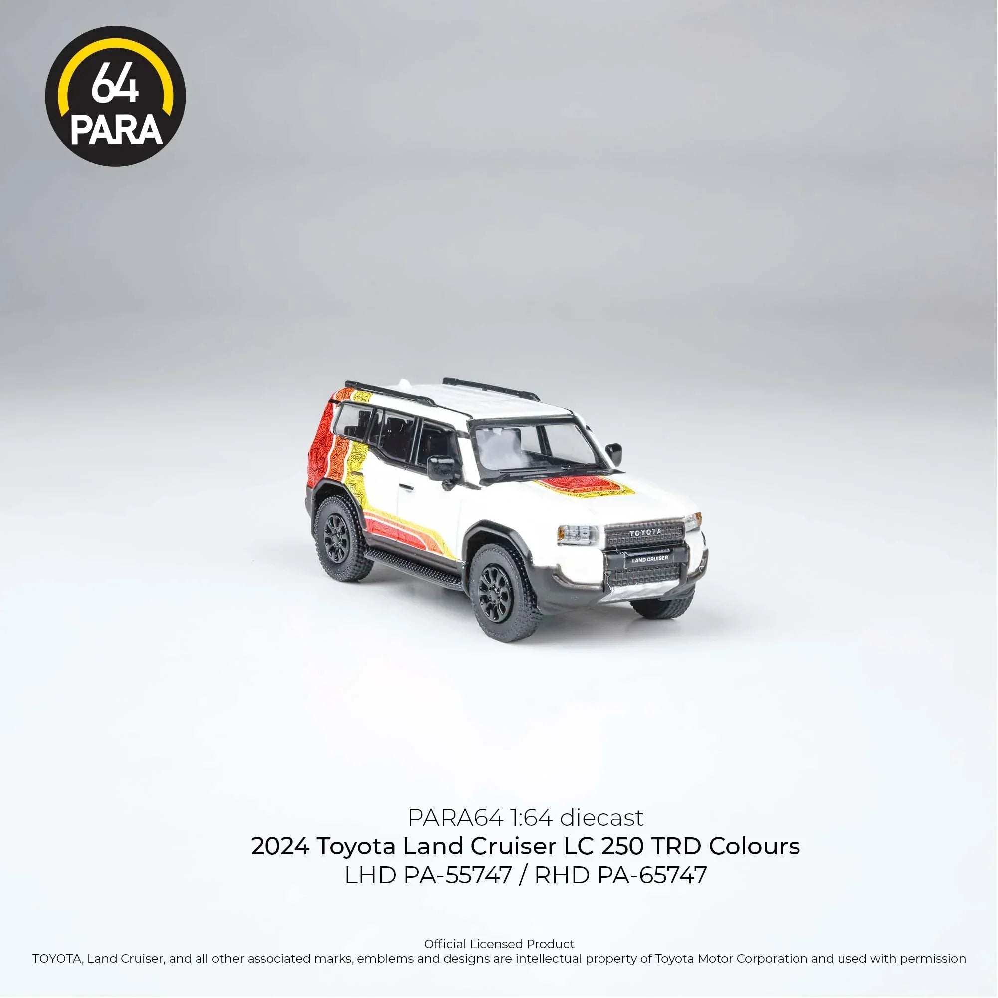 Premium scale diecast model car – Toyota Land Cruiser LC 250 2024, 1:64 Scale (White) Collectible
