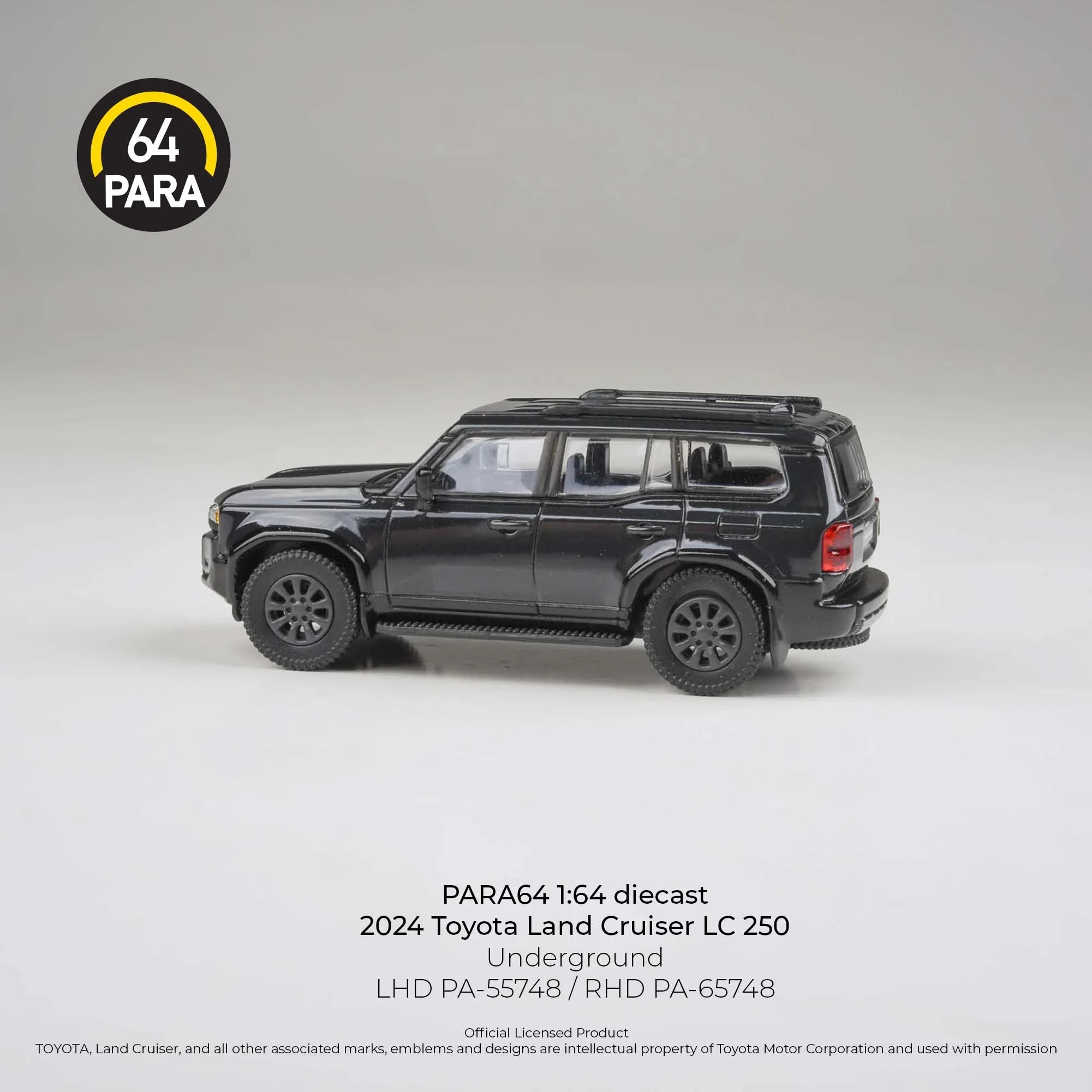 Premium scale diecast model car – Toyota Land Cruiser 250 Prado Underground, 1:64 Scale (Black) Collectible