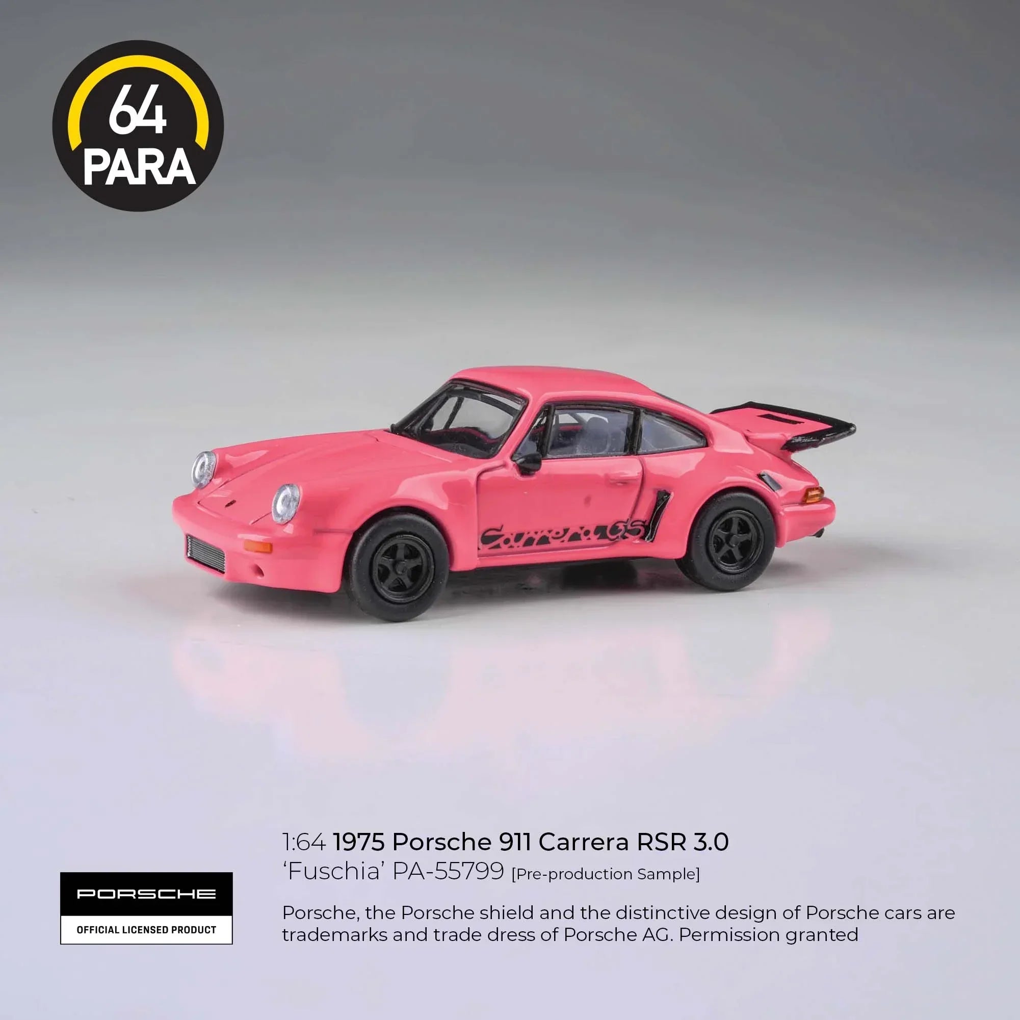 Premium scale diecast model car – *PRE-ORDER* Porsche 911 Carrera 3.0 RSR, 1:64 Scale (Pink) Collectible