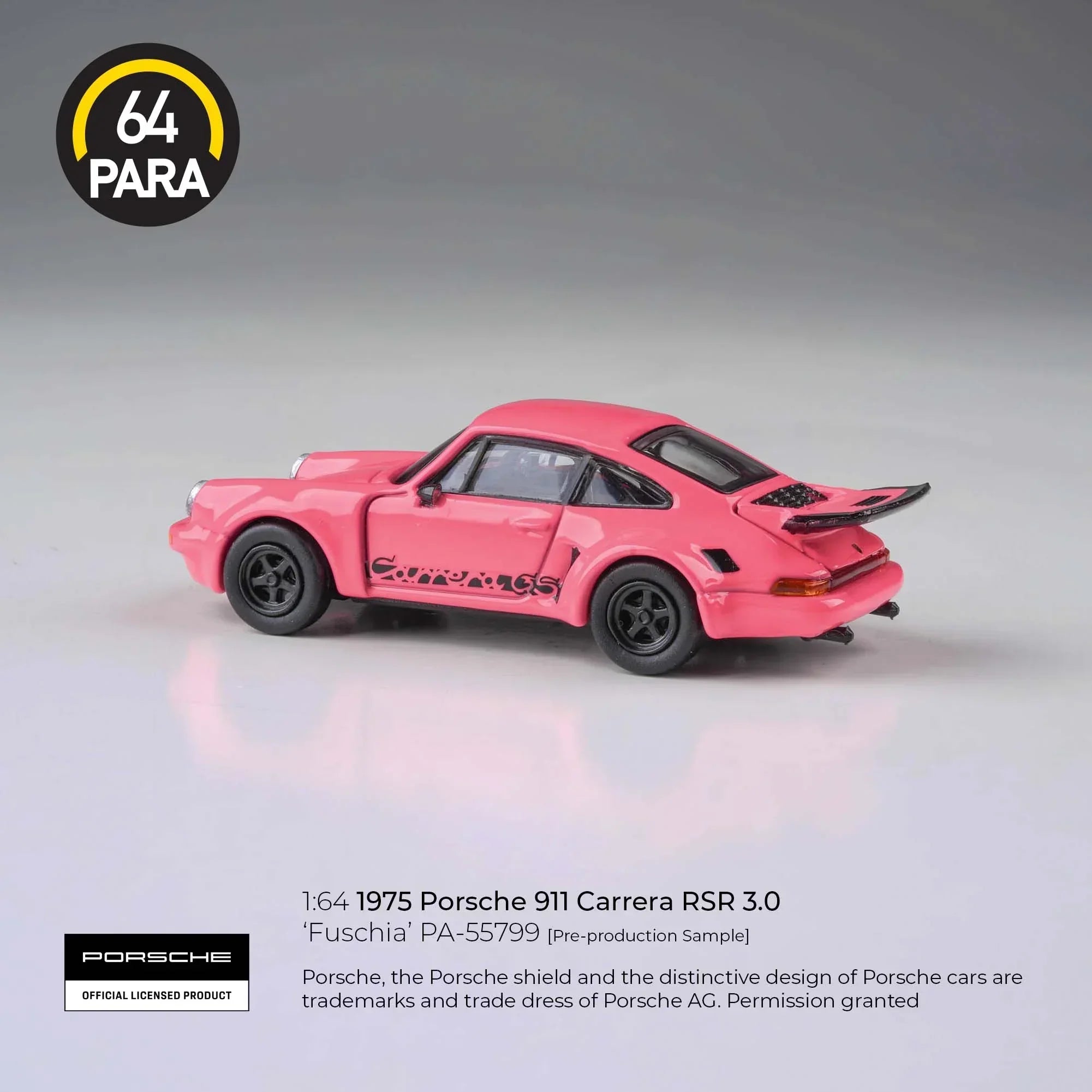Premium scale diecast model car – *PRE-ORDER* Porsche 911 Carrera 3.0 RSR, 1:64 Scale (Pink) Collectible