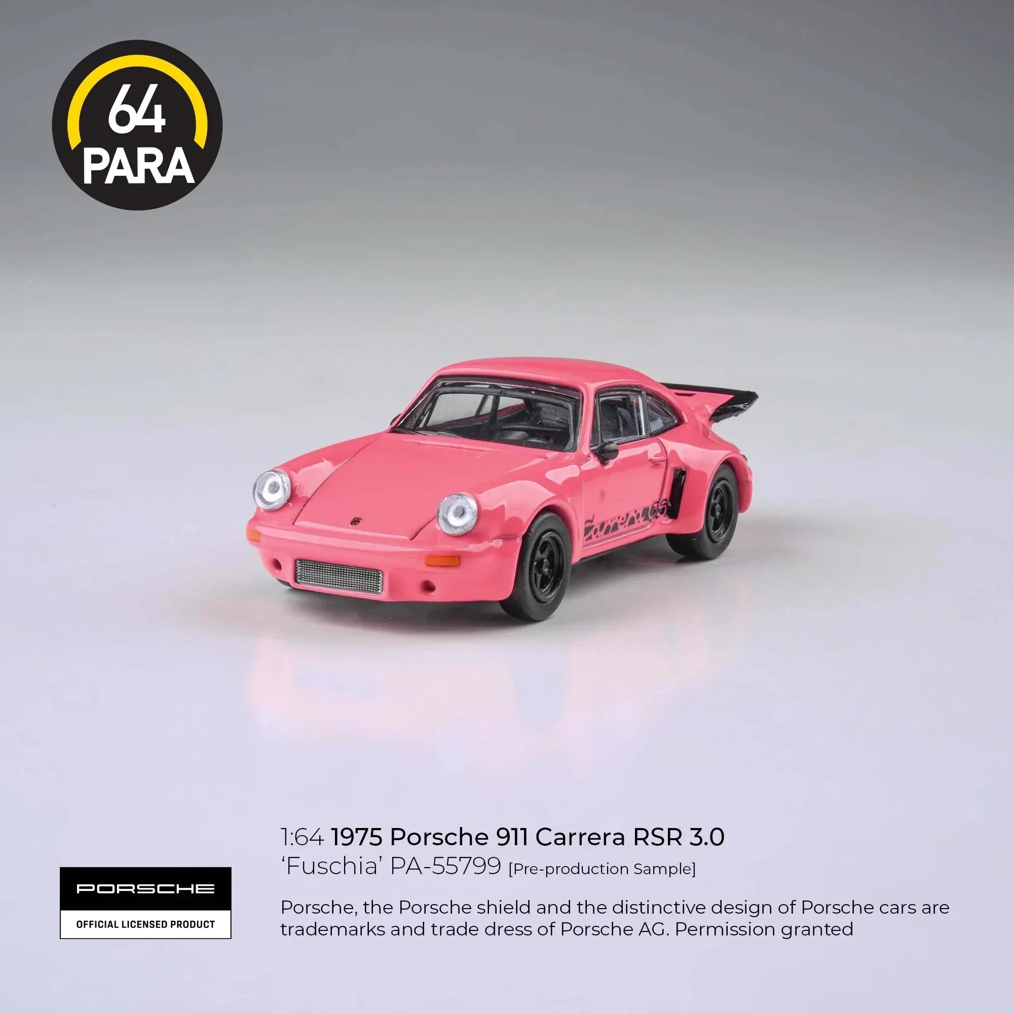 Premium scale diecast model car – *PRE-ORDER* Porsche 911 Carrera 3.0 RSR, 1:64 Scale (Pink) Collectible