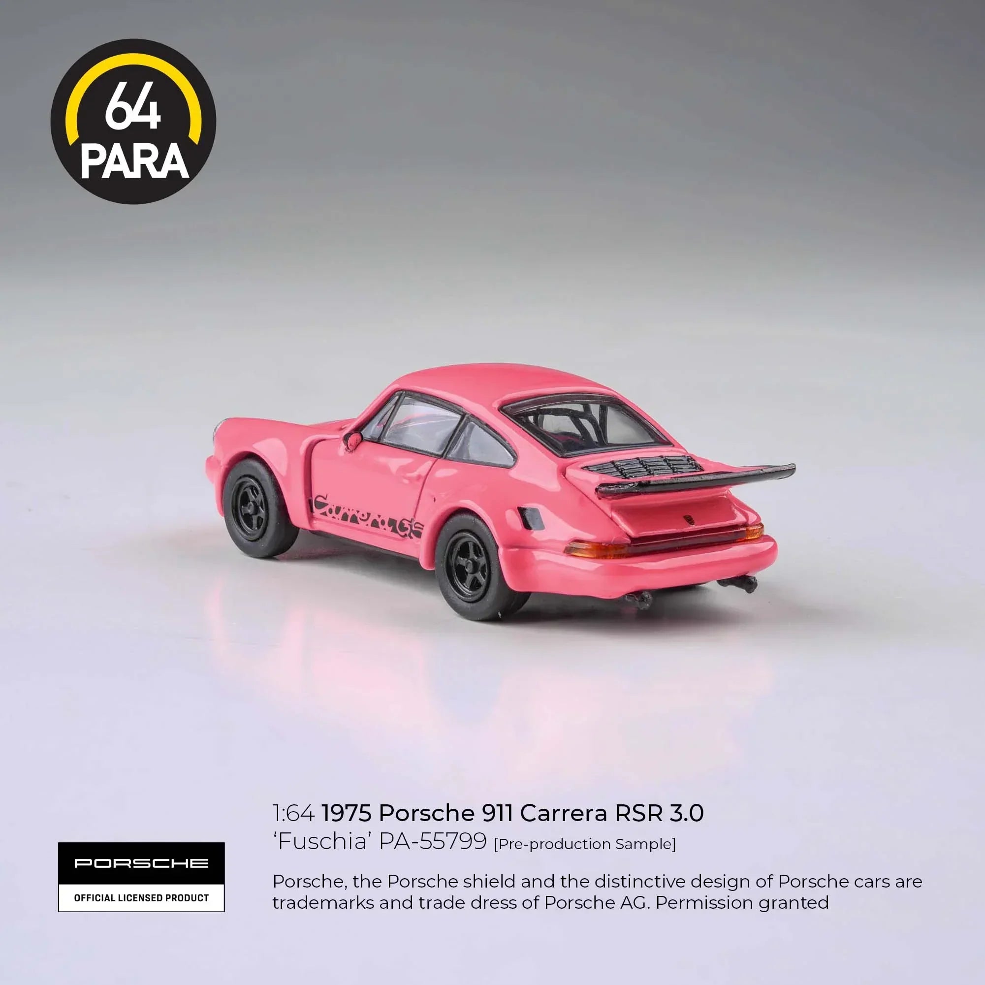 Premium scale diecast model car – *PRE-ORDER* Porsche 911 Carrera 3.0 RSR, 1:64 Scale (Pink) Collectible