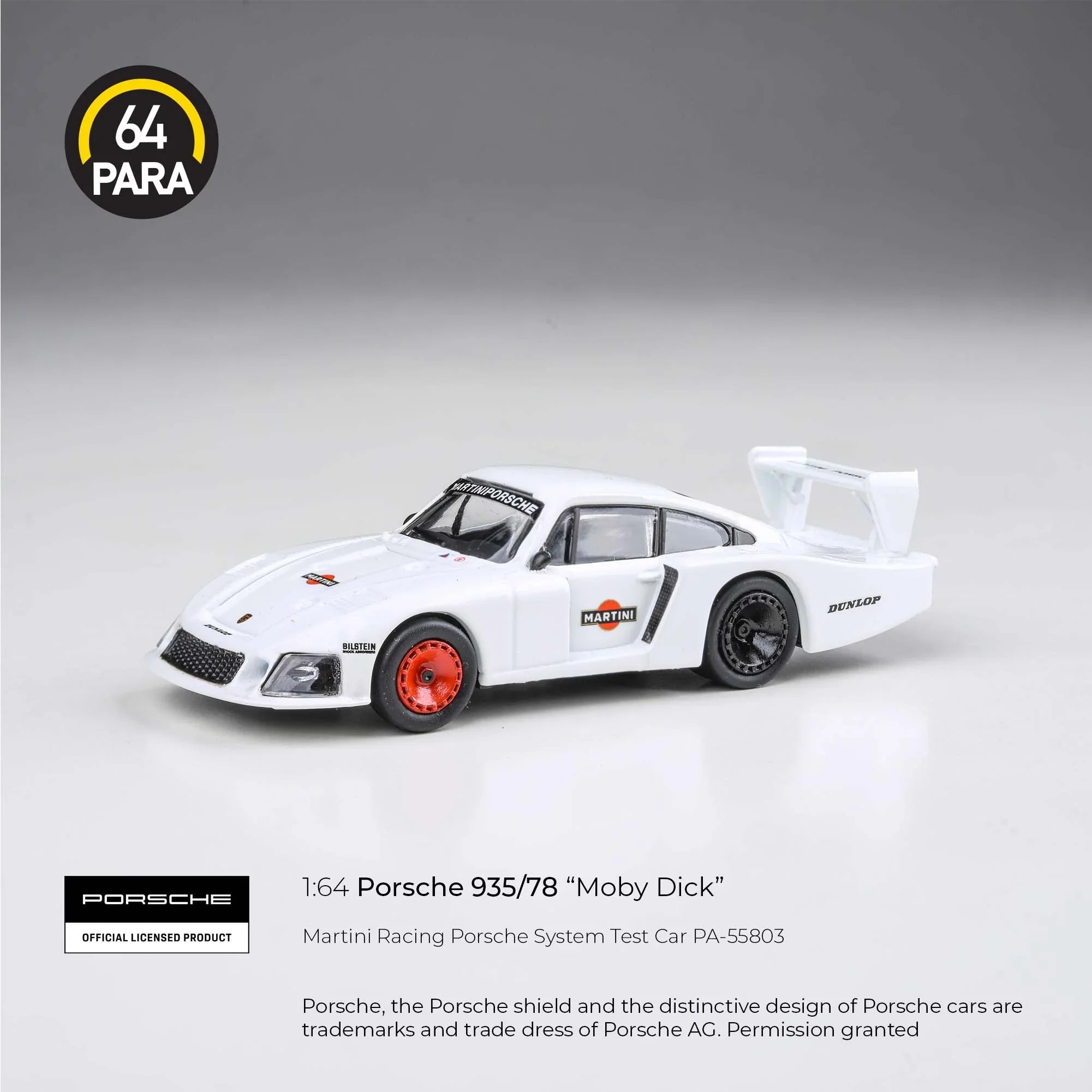 Premium scale diecast model car – Porsche 935/78 "Moby Dick", 1:64 Scale (White) Collectible