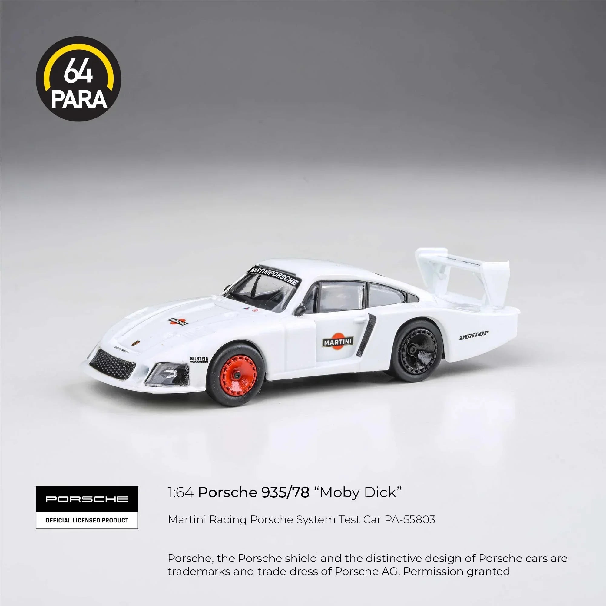 Premium scale diecast model car – Porsche 935/78 "Moby Dick", 1:64 Scale (White) Collectible