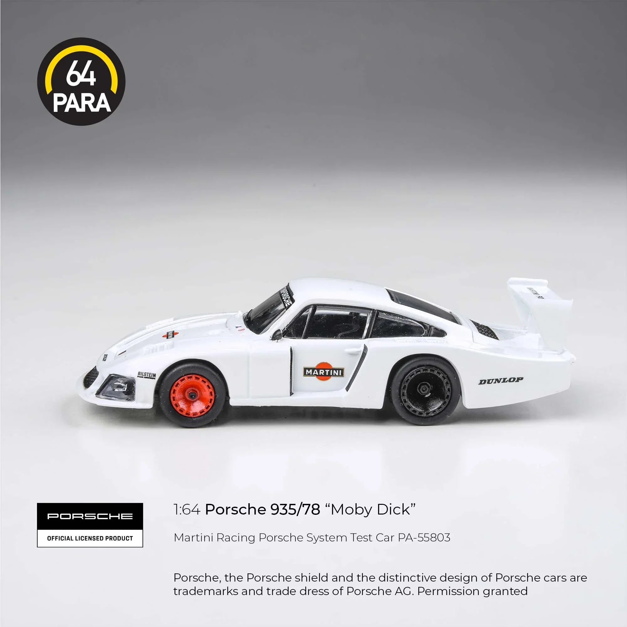 Premium scale diecast model car – Porsche 935/78 "Moby Dick", 1:64 Scale (White) Collectible