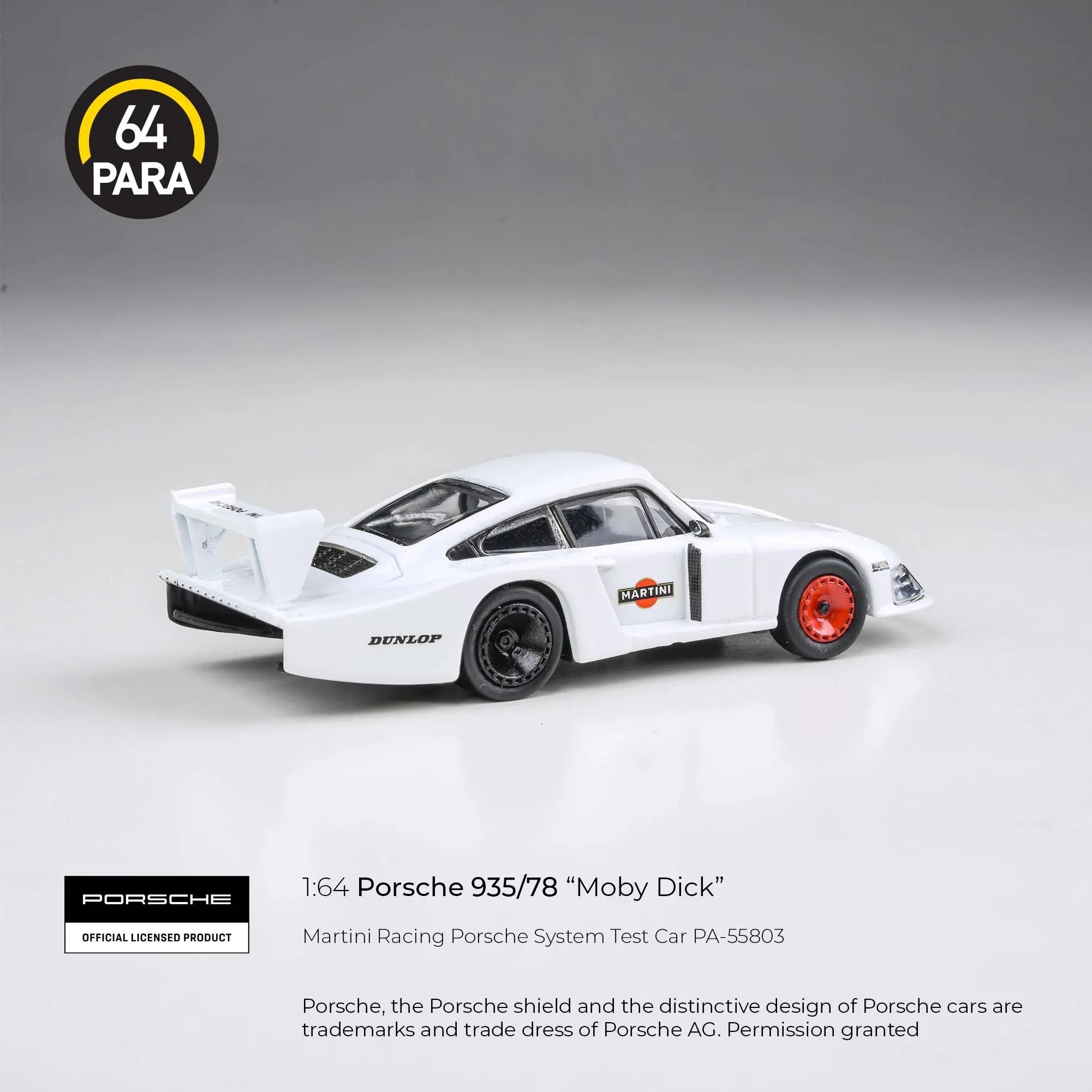 Premium scale diecast model car – Porsche 935/78 "Moby Dick", 1:64 Scale (White) Collectible