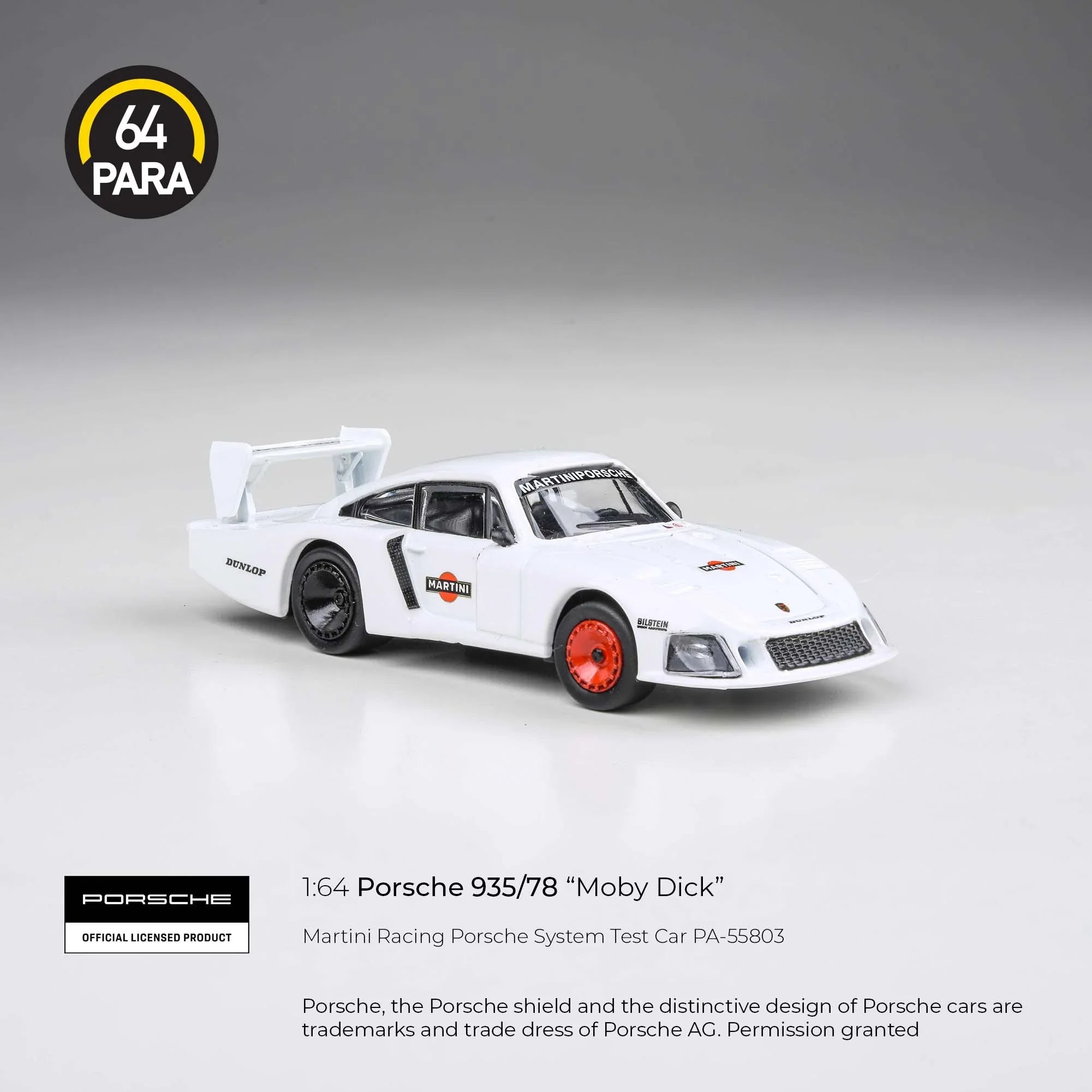Premium scale diecast model car – Porsche 935/78 "Moby Dick", 1:64 Scale (White) Collectible